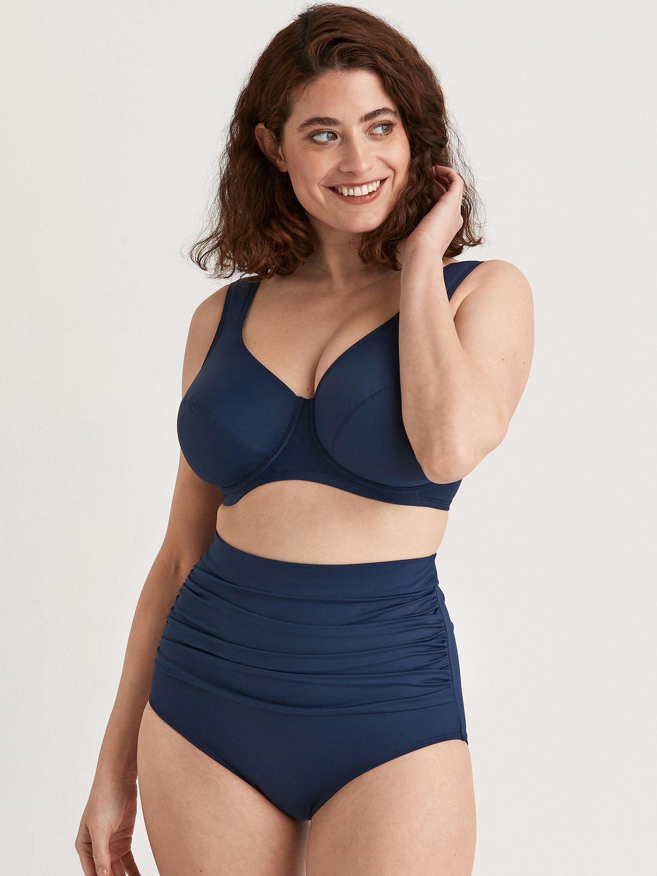 undefined Maya Bikini Panty With Extra High Waist - Navy Blue