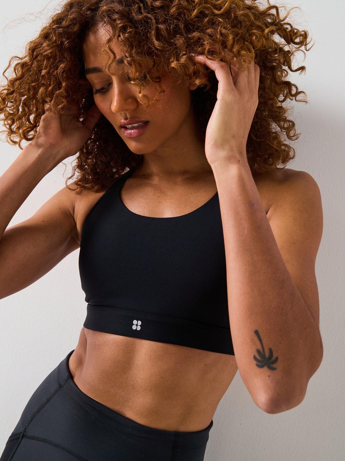 Sweaty Betty Womens Training Power Medium Impact Sports Bra - Black