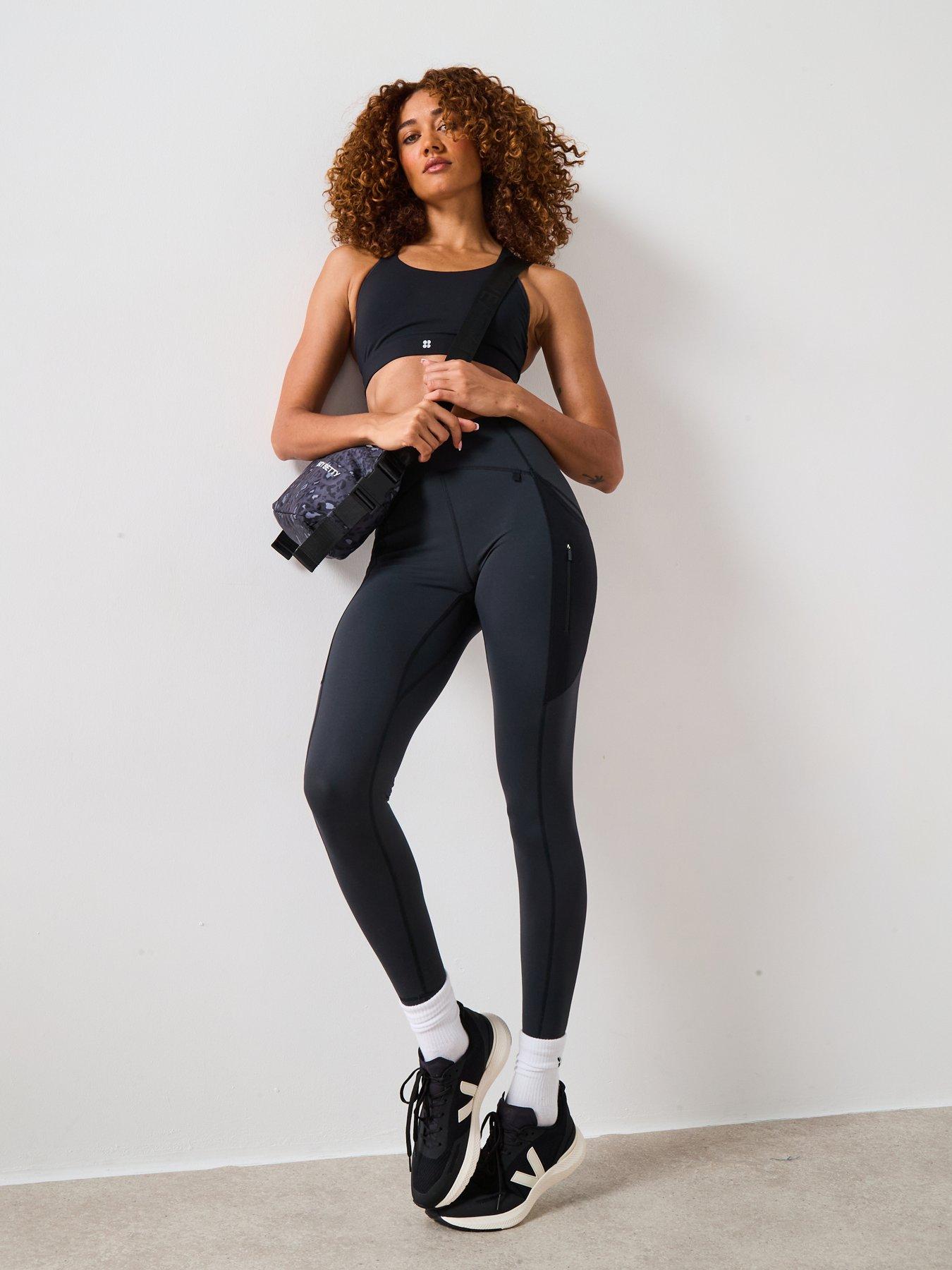 Image 3 of 6 of Sweaty Betty Womens Training Power Medium Impact Sports Bra - Black
