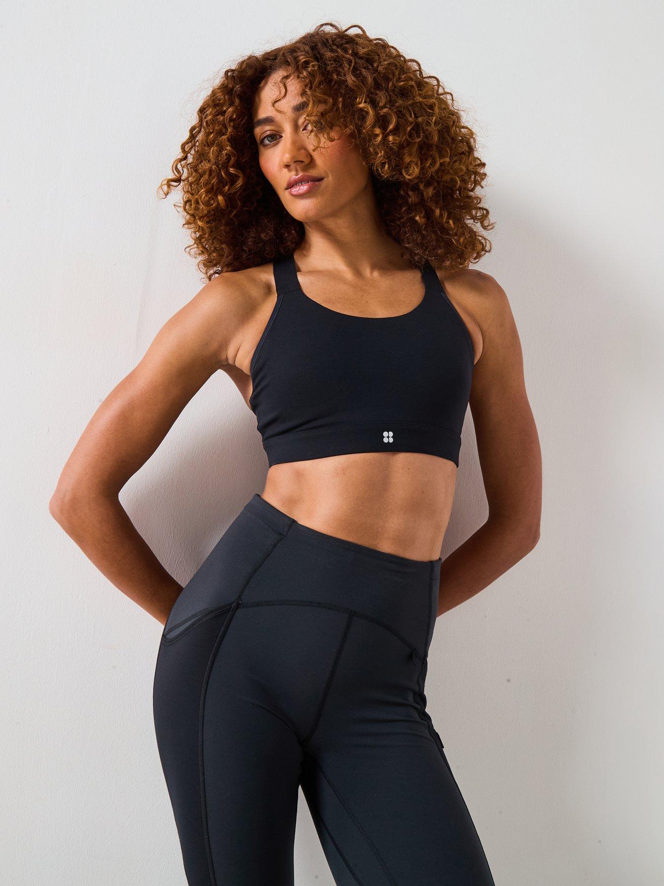 Image 5 of 6 of Sweaty Betty Womens Training Power Medium Impact Sports Bra - Black