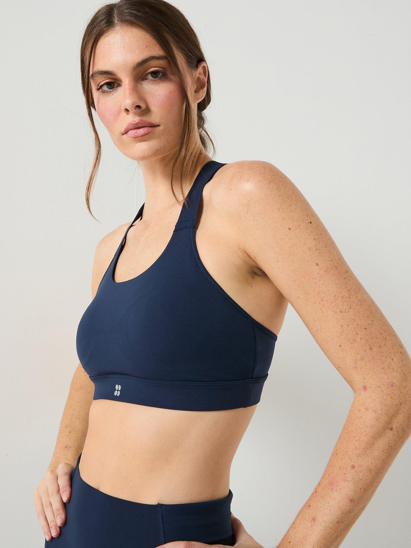 Sweaty Betty: Womens Training Power Medium Impact Sports Bra - Navy