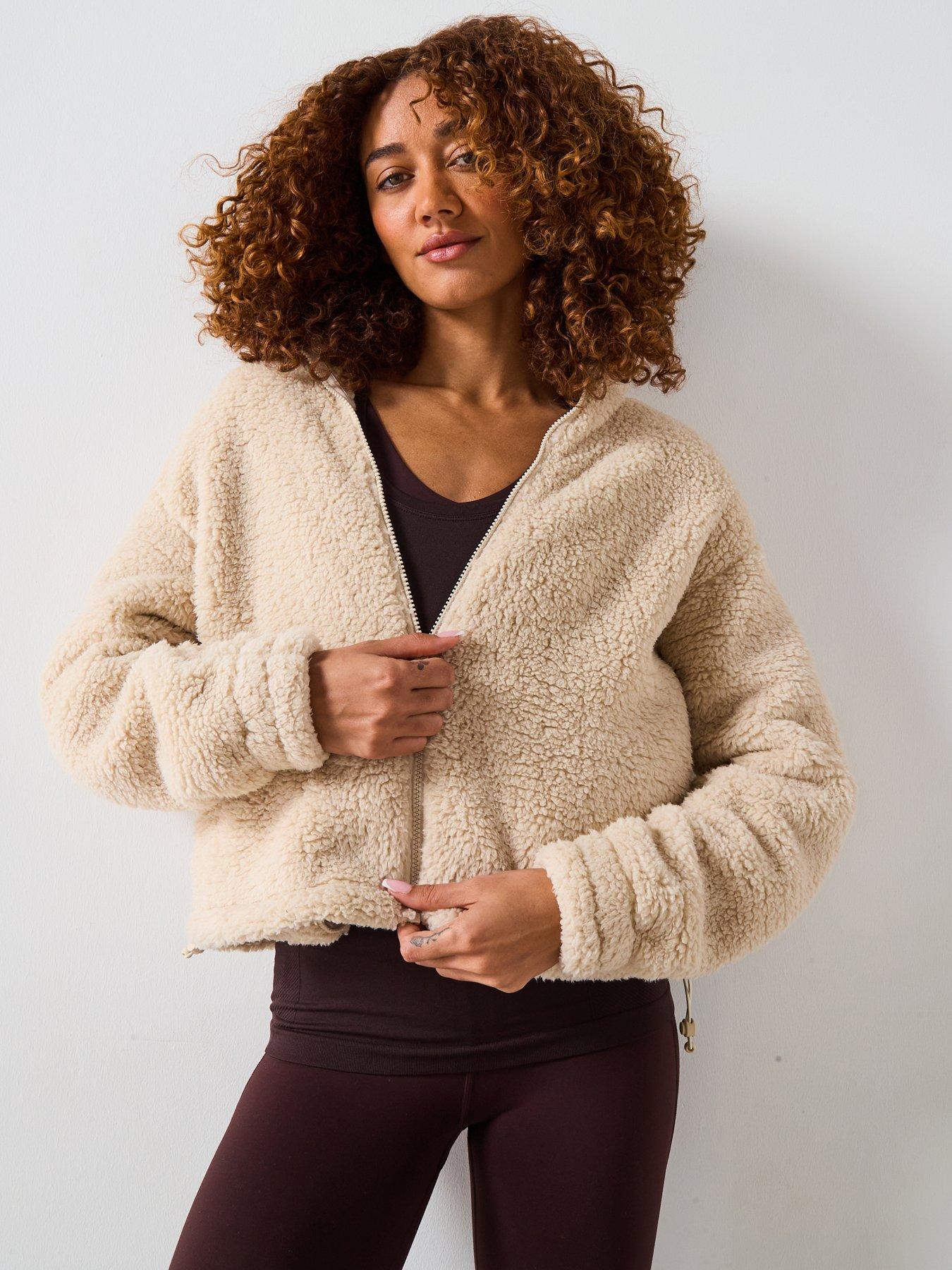 Sweaty Betty Womens Canyon Fleece Zip Up - Beige