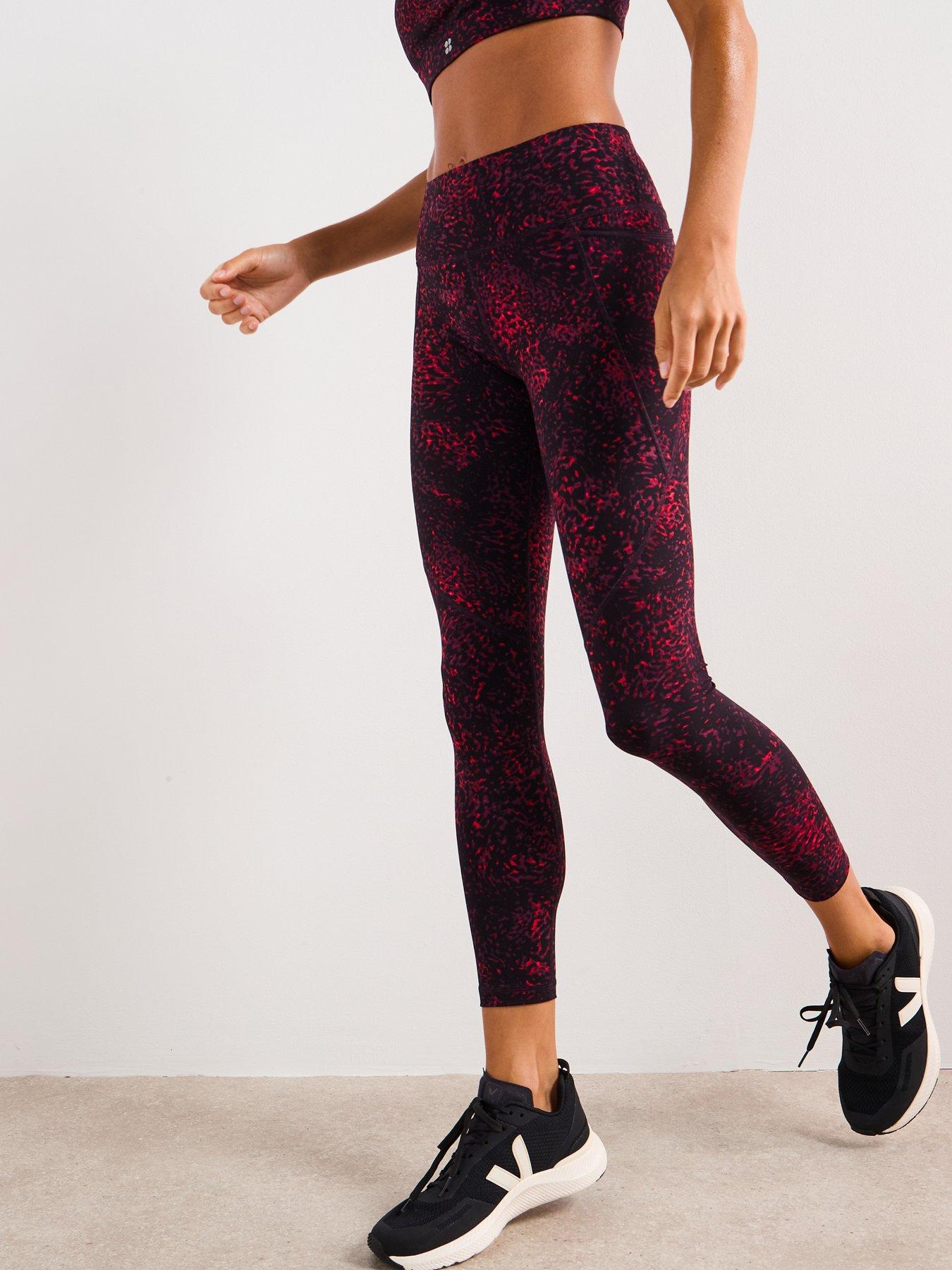 Sweaty Betty Womens Training Power 7/8 Workout Tights, Red, Size Xs, Women