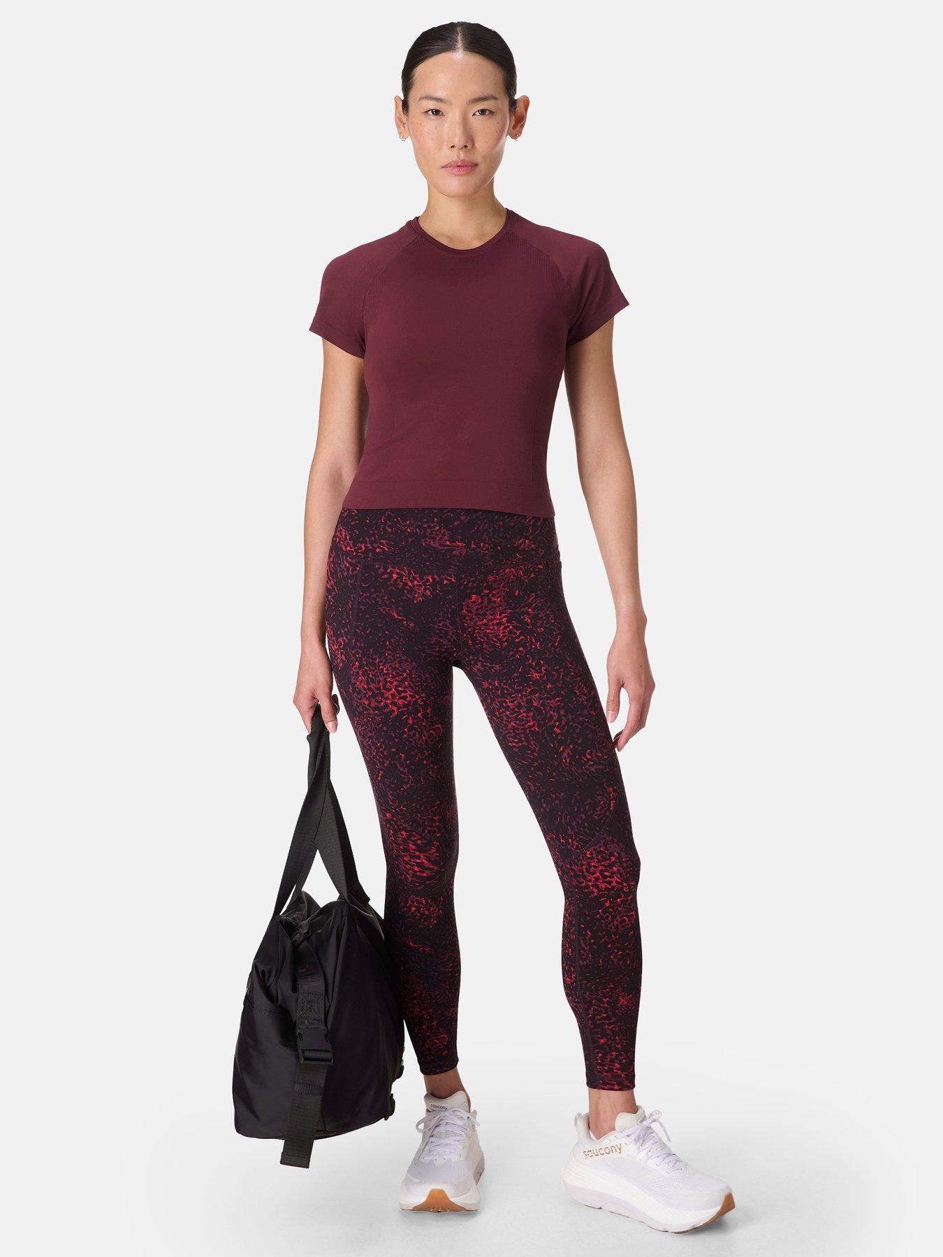 undefined Womens Training Power 7/8 Workout Tights - Red