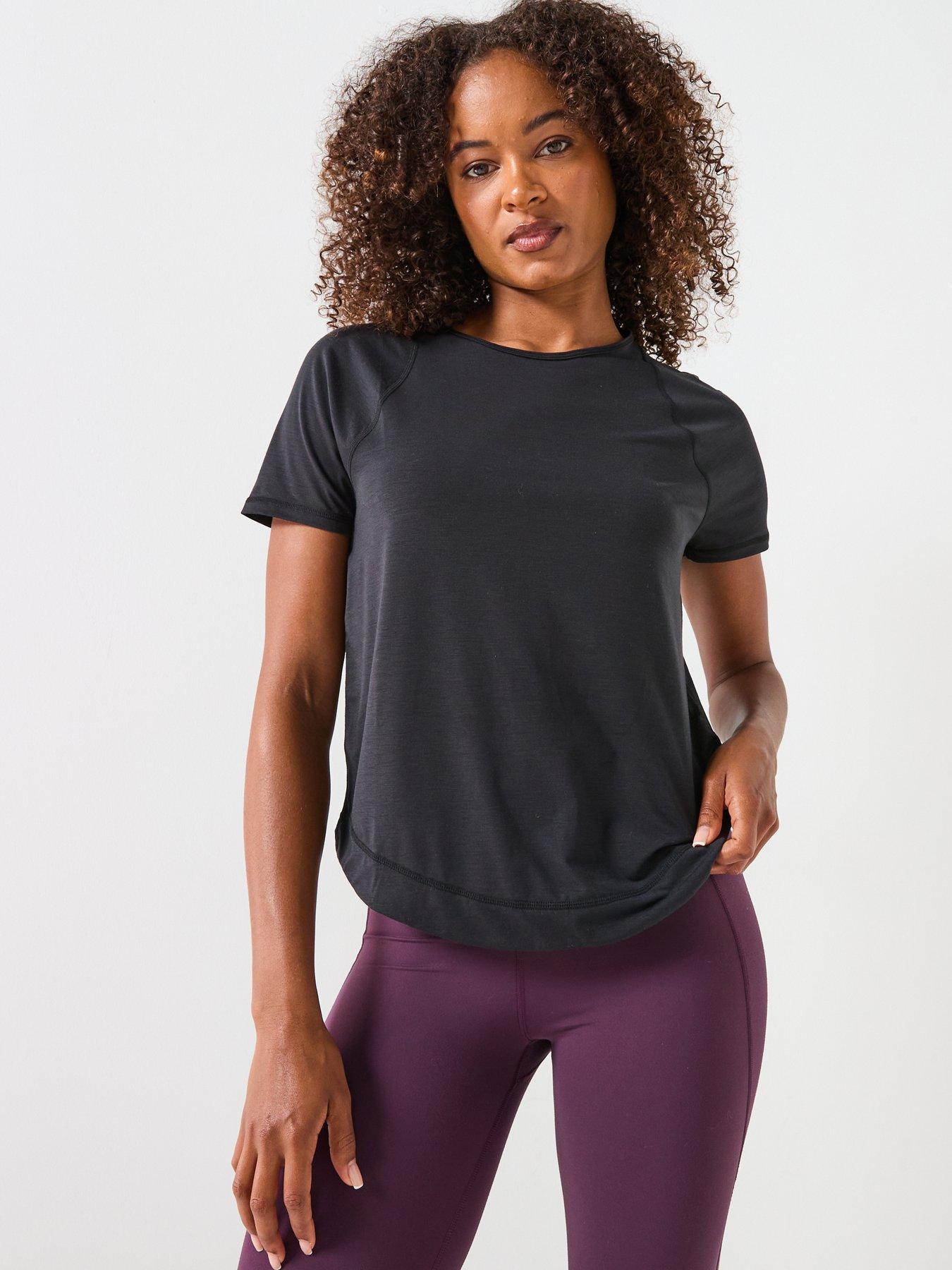 Sweaty Betty Womens Training Breathe Easy Short Sleeve Top - Black