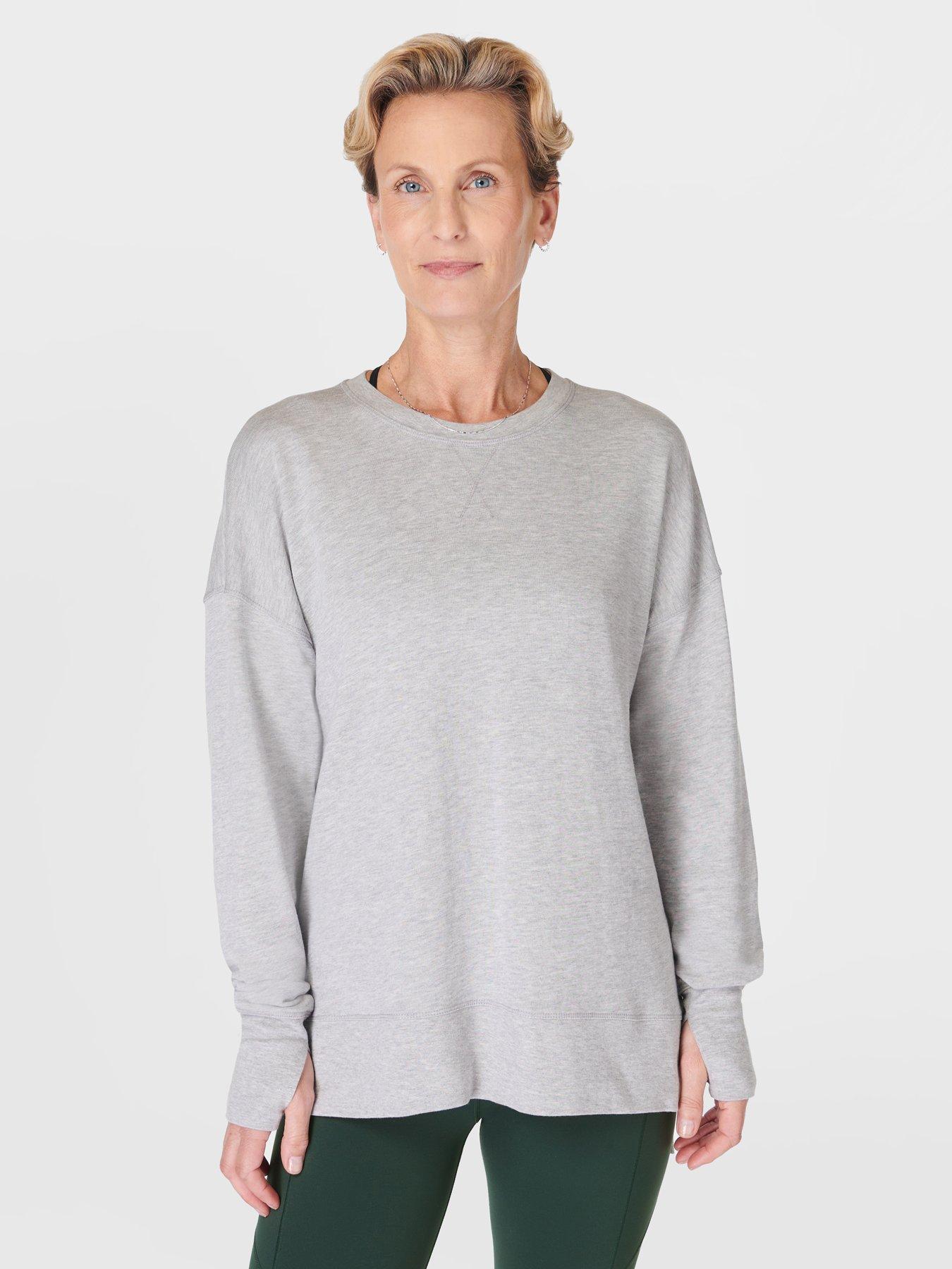 undefined Womens Training After Class Longline Sweatshirt - Grey
