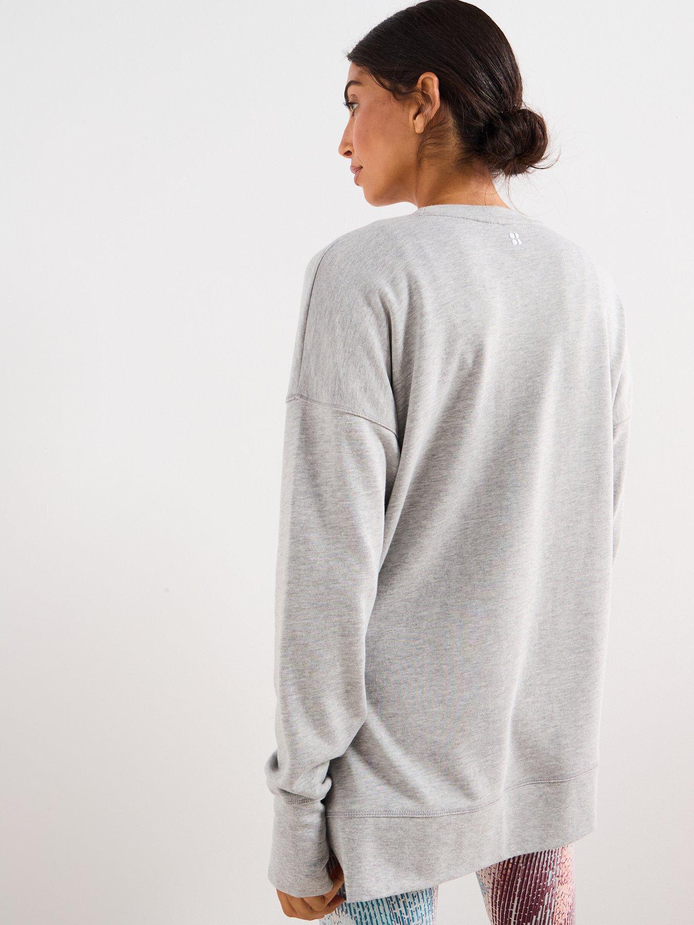 Image 2 of 6 of Sweaty Betty Womens Training After Class Longline Sweatshirt - Grey