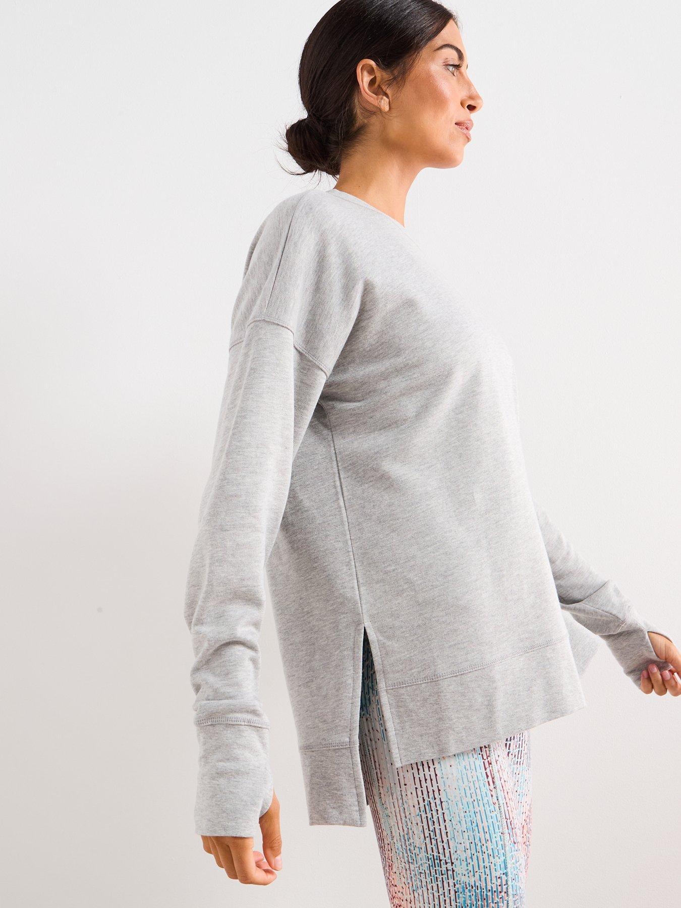 Image 5 of 6 of Sweaty Betty Womens Training After Class Longline Sweatshirt - Grey