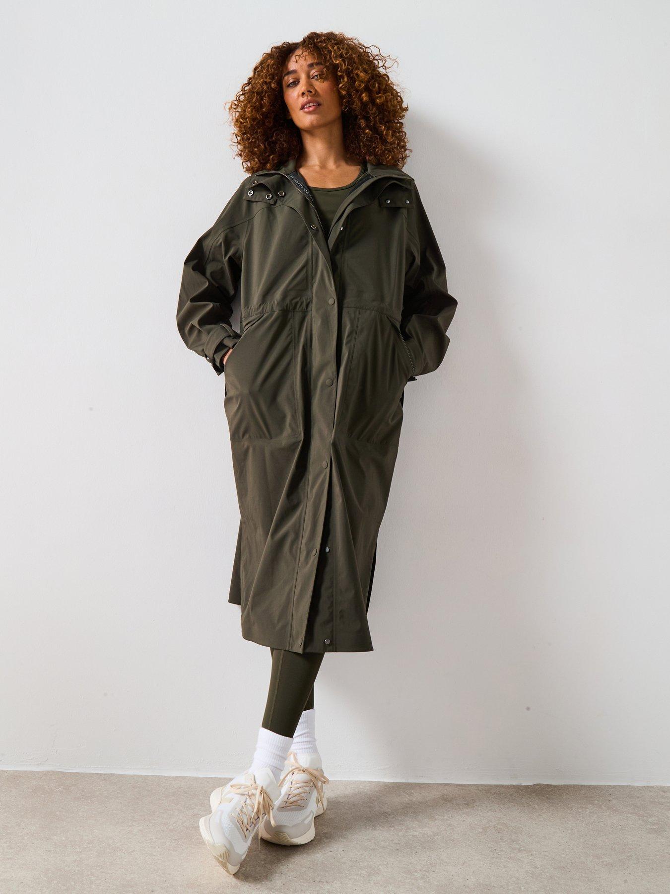 undefined Womens Training Motion Technical Longline Parka - Green