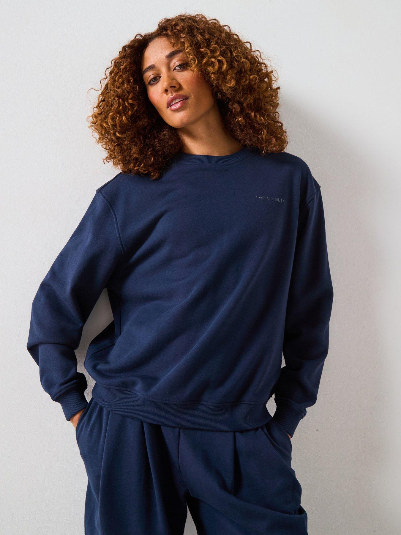 undefined Womens Training Revive Crew Neck Sweatshirt - Navy