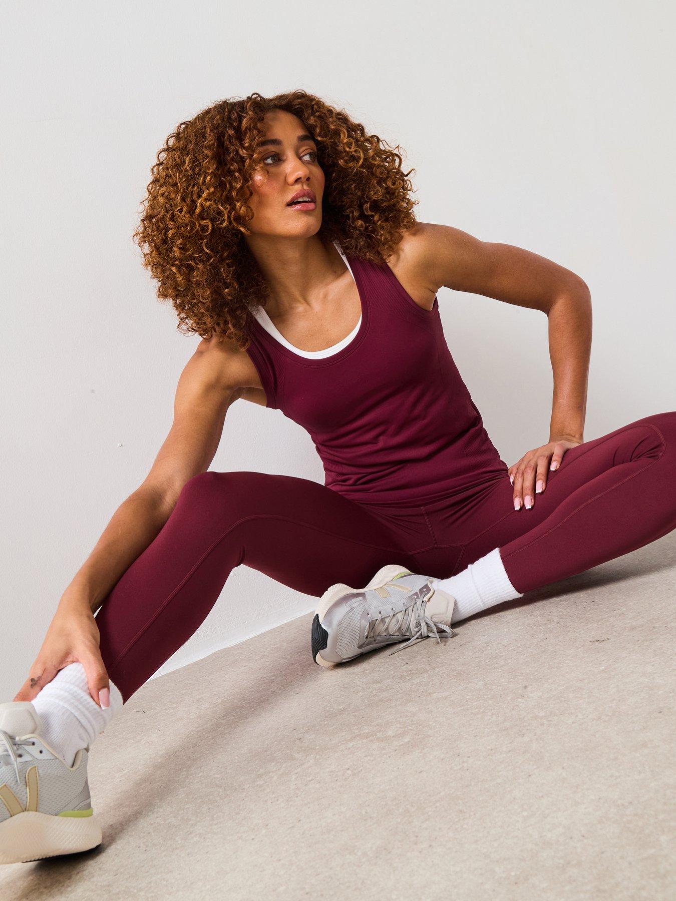 undefined Womens Training Athlete Seamless Workout Tank Top - Red
