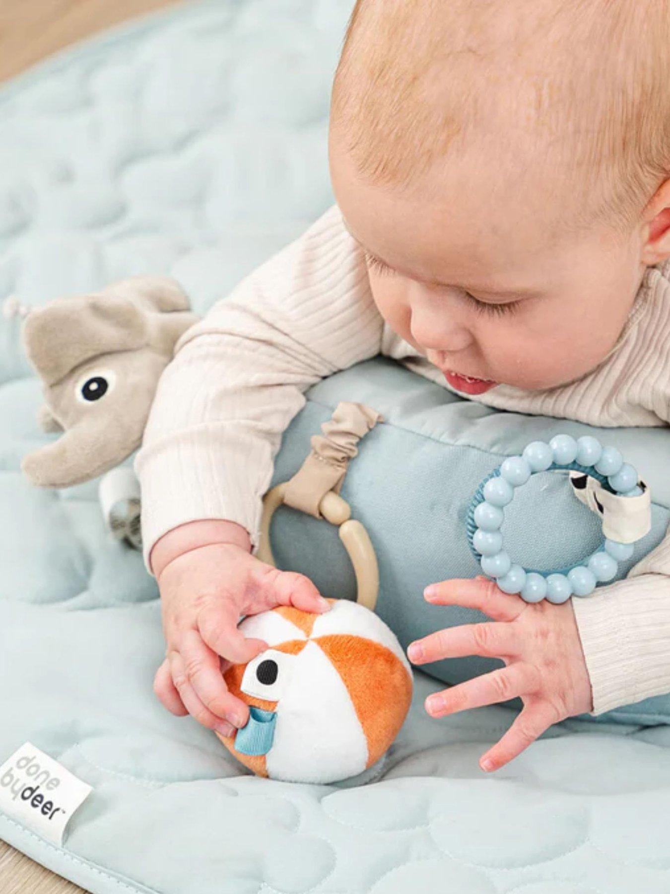 Image 1 of 4 of Done by Deer Tummy time activity pillow Playground Blue