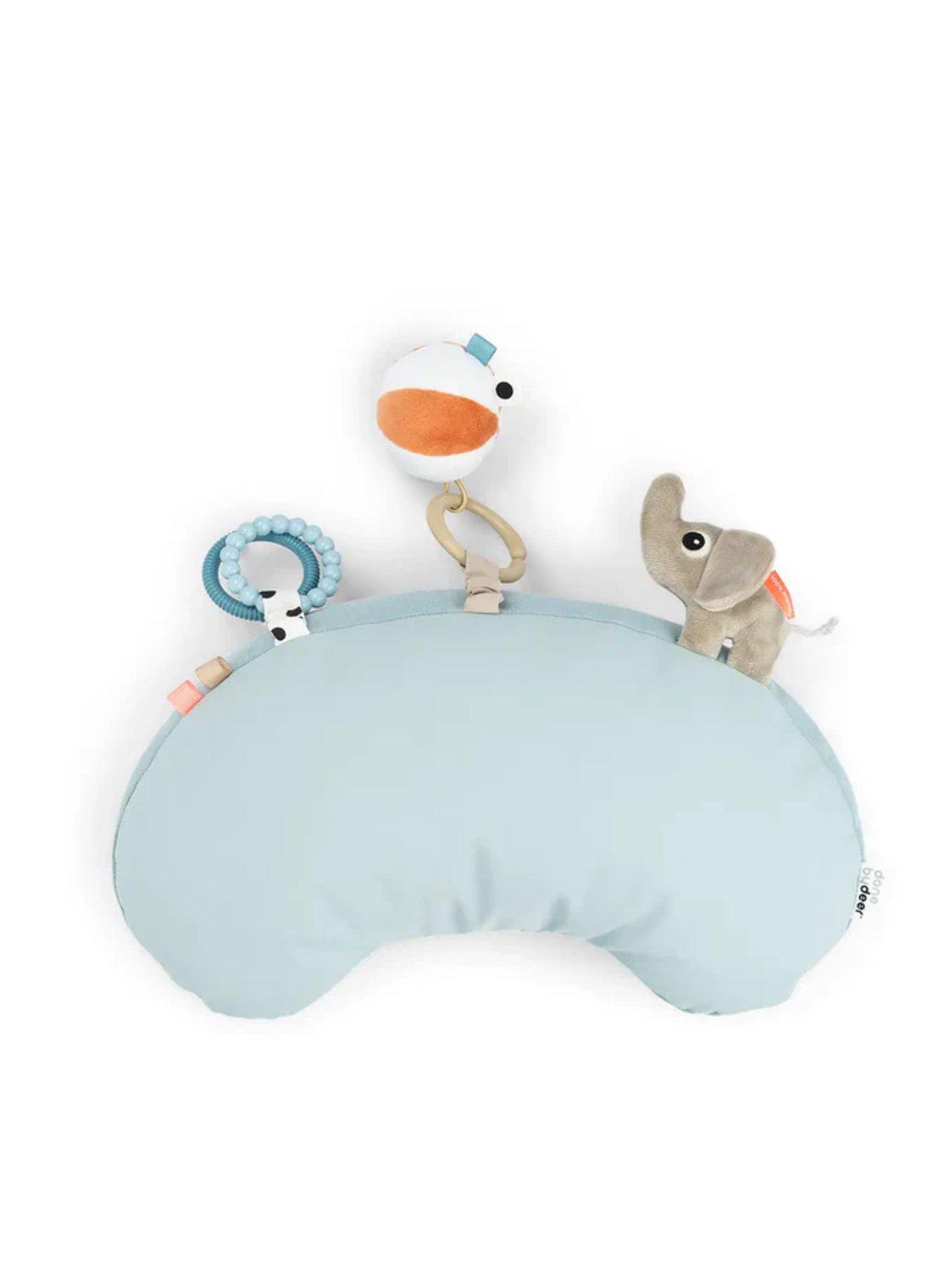 Image 4 of 4 of Done by Deer Tummy time activity pillow Playground Blue