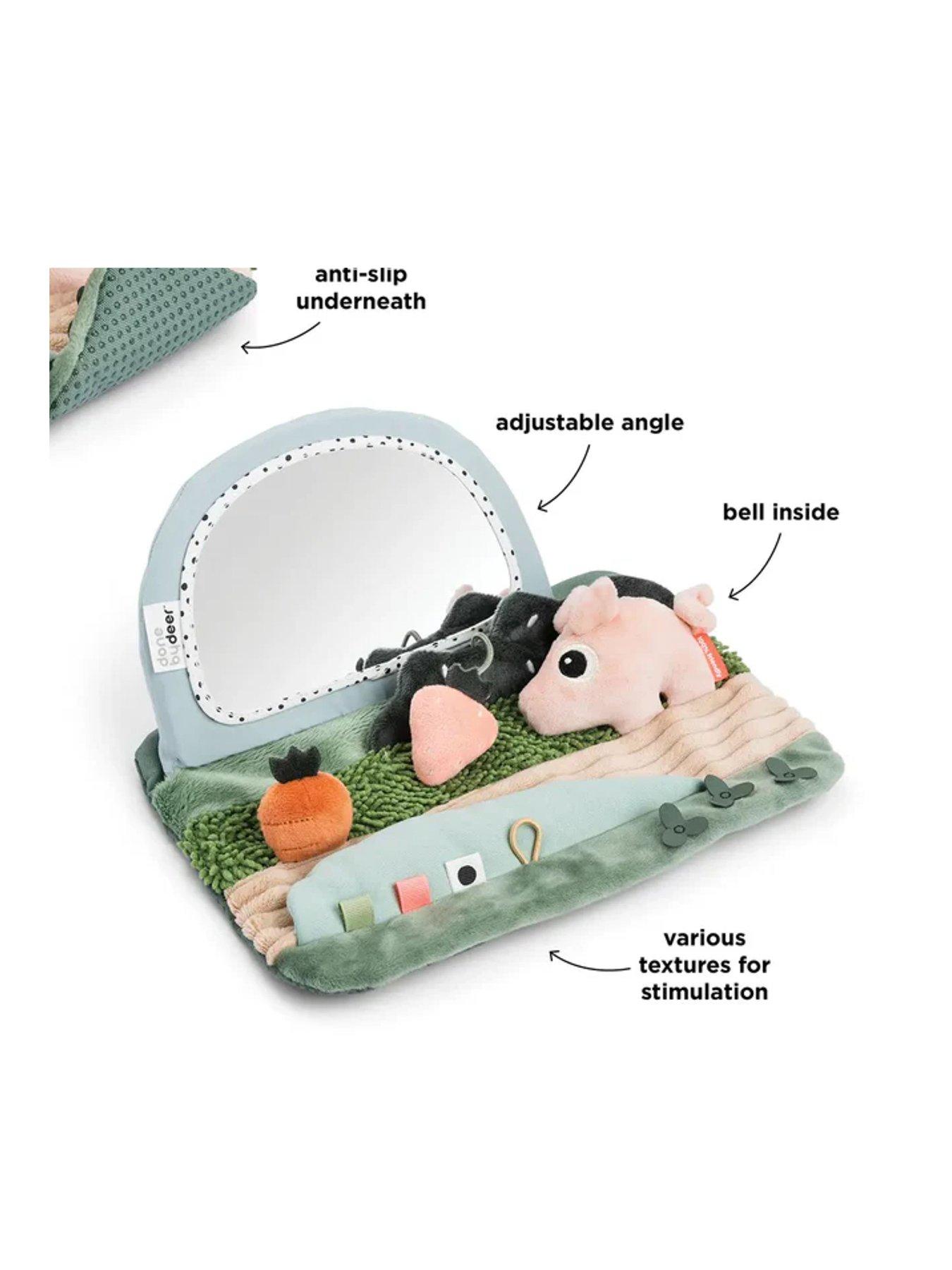 Image 3 of 3 of Done by Deer Tummy time sensory mirror Tiny farm Colour mix