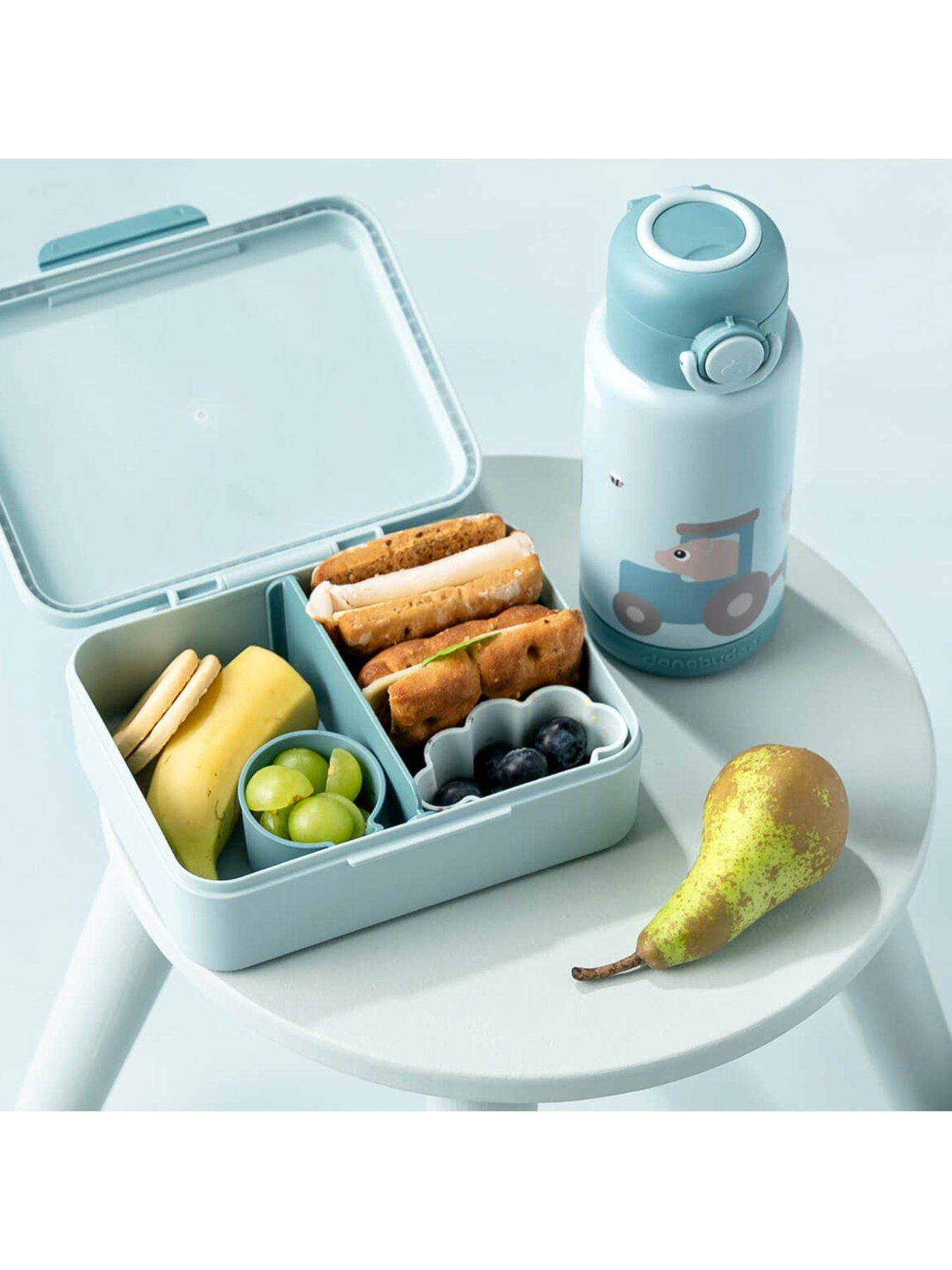 undefined Lunch box w/divider Tiny farm Blue