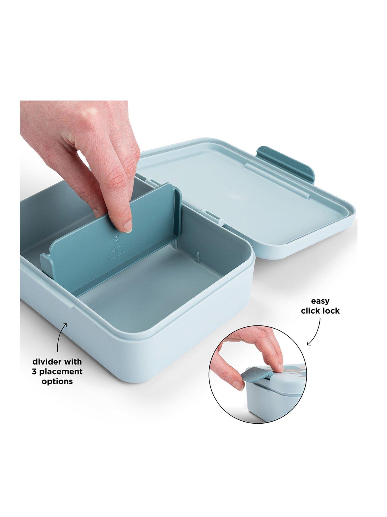 Image 3 of 4 of Done by Deer Lunch box w/divider Tiny farm Blue