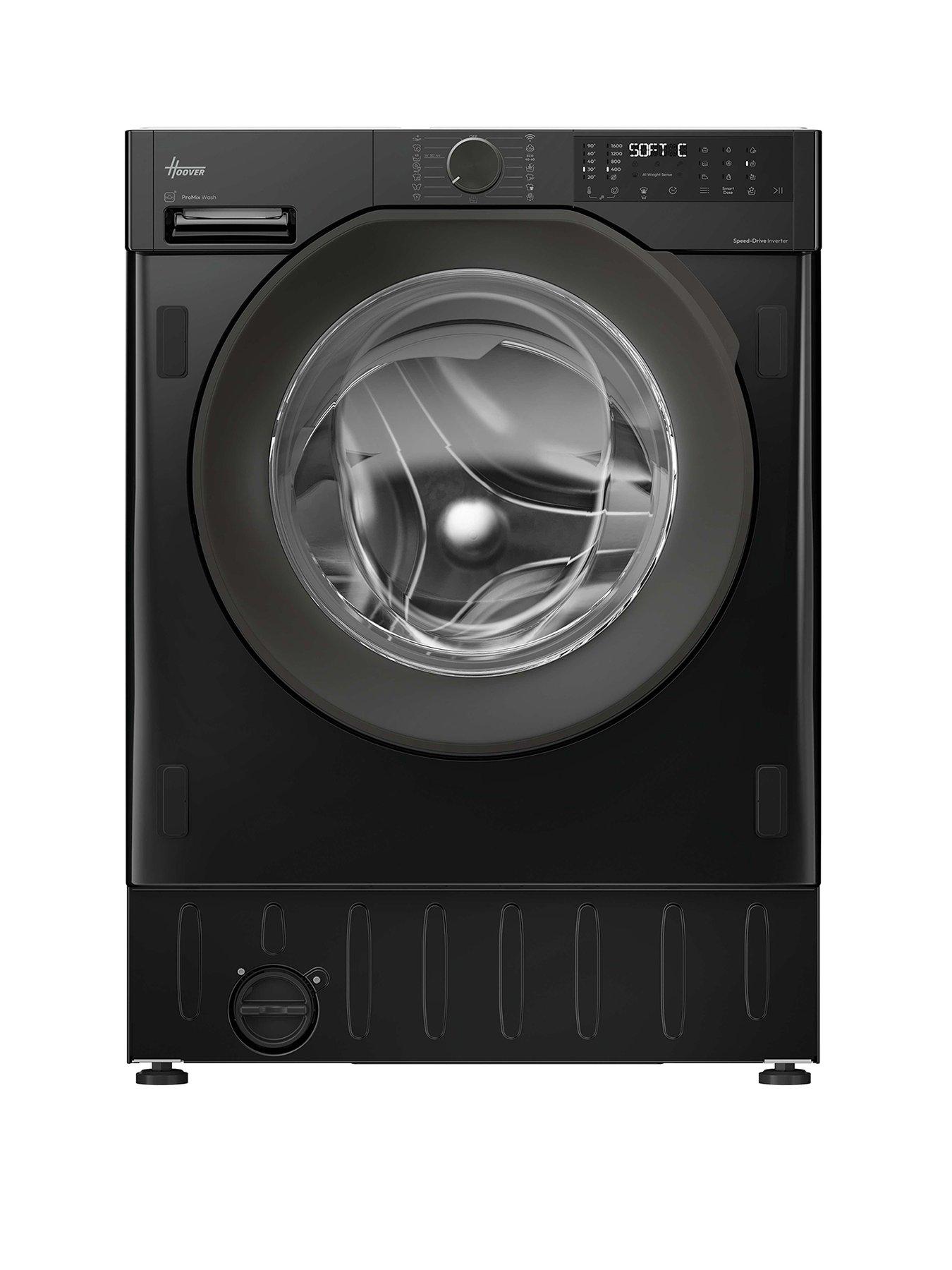 Image 1 of 7 of Hoover H-WASH 400 Pro BH4S69M6DB9BJ-80 Integrated 9kg Washing Machine, A Rated, 1600 rpm, Black, Wifi