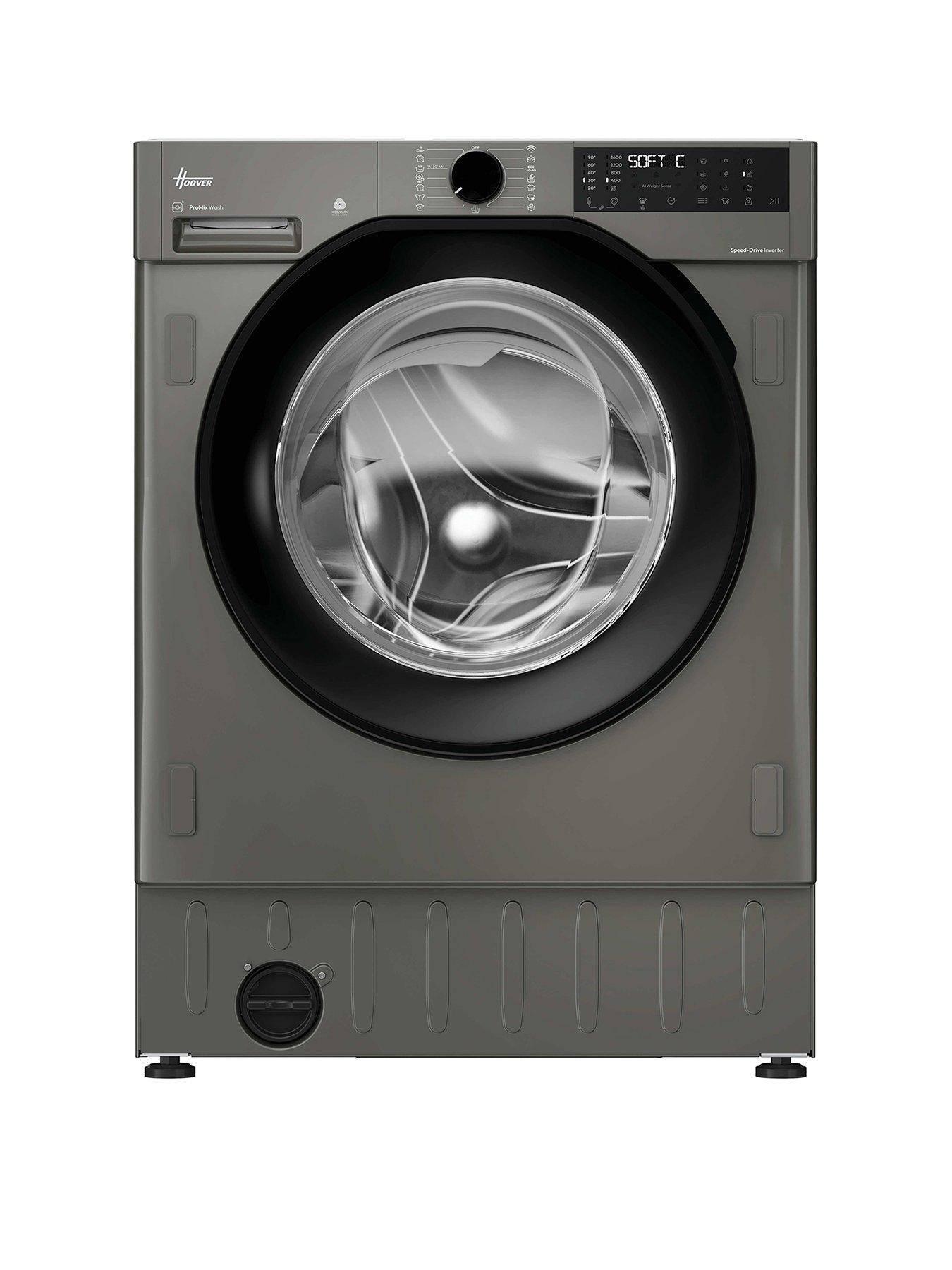 Hoover H-WASH 400 BH4S69M6DB9RJ-80 Integrated 9kg WiFi Connected Washing Machine, 1600 rpm,  A Rated - Anthracite