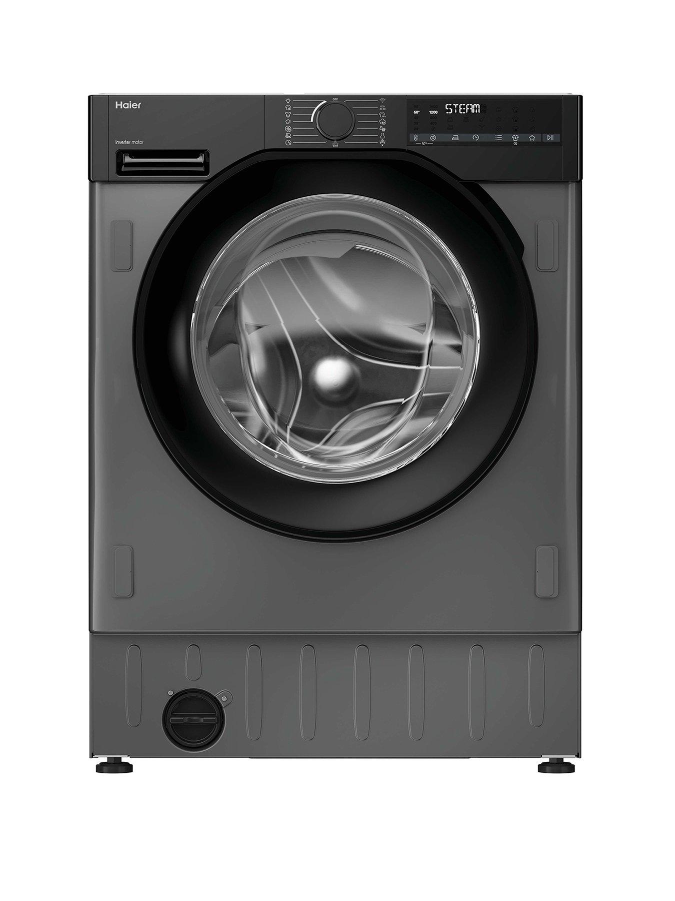 Image 1 of 7 of Haier BHA6S69M6DB9RJ80 Integrated 9kg Washing Machine, A Rated, 1600 rpm, Graphite, Wifi