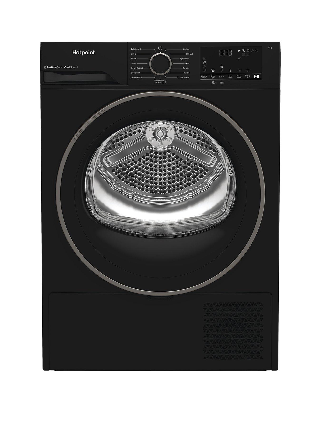 undefined C HSD 82M BB UK 8KG Heat Pump Tumble Dryer - Black