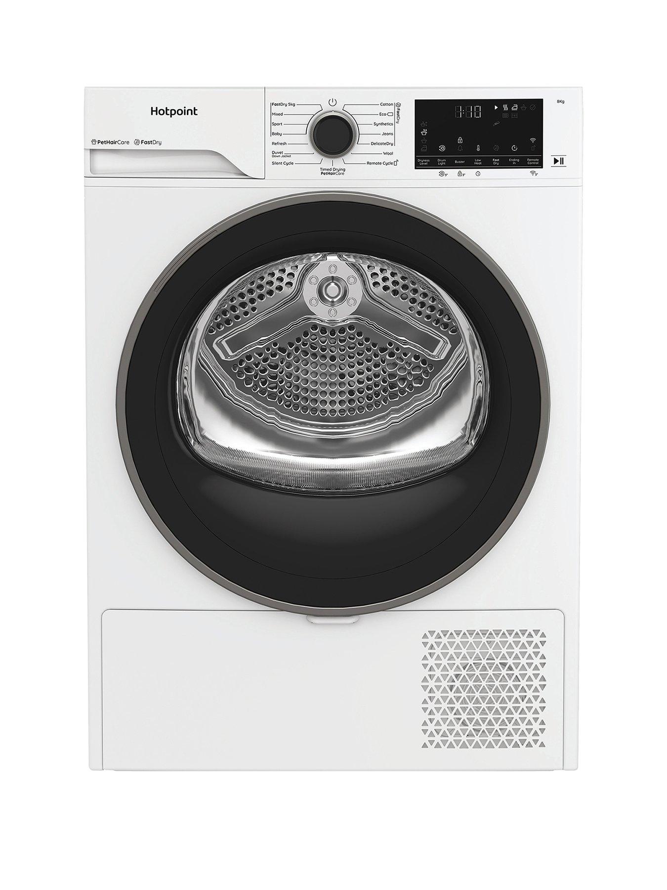 Hotpoint FabricCare C HD 84M WBS UK 8KG Heat Pump Tumble Dryer with HomeWhiz - White