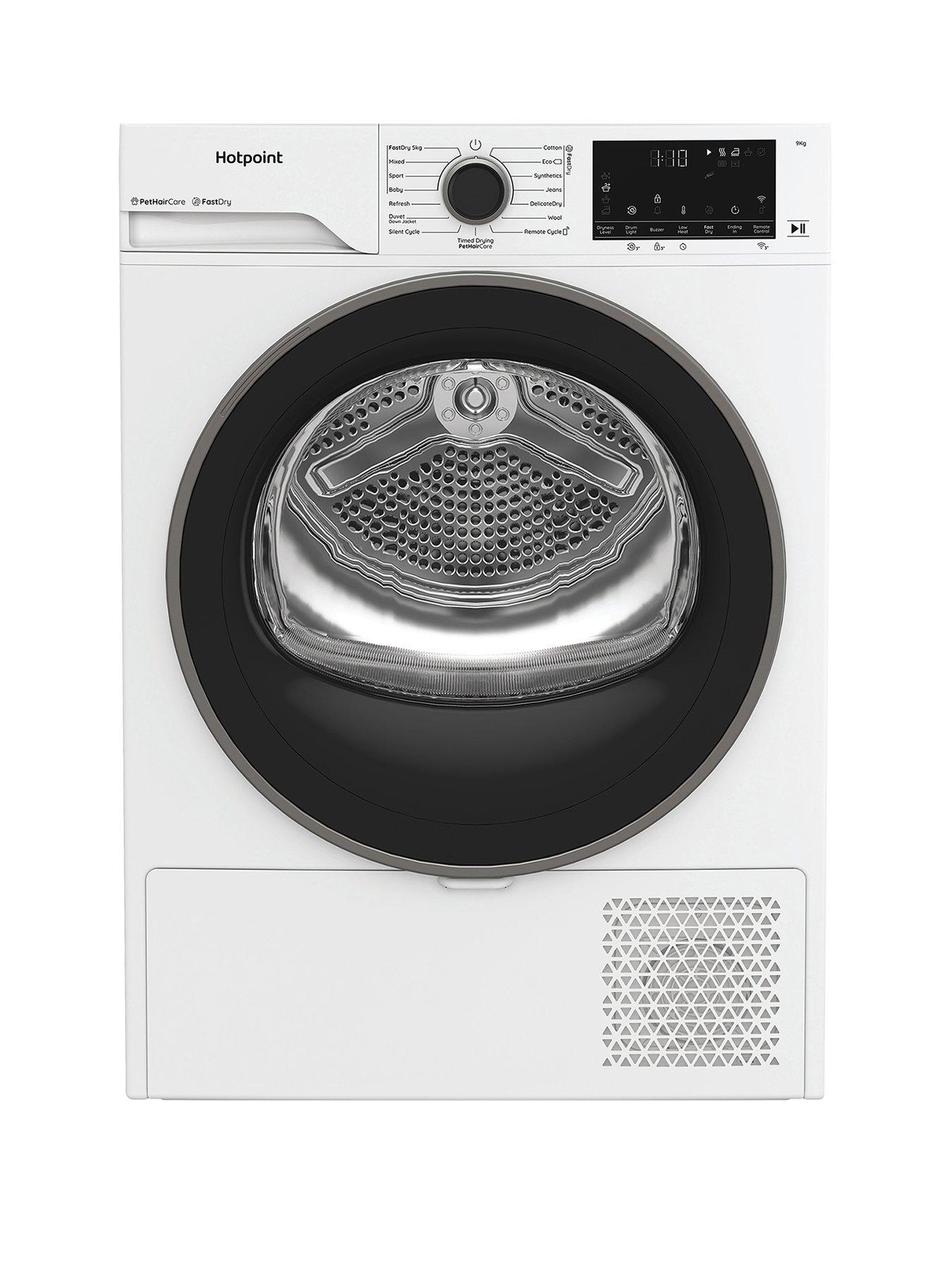 undefined FabricCare C HD 94M WBS UK 9KG Heat Pump Tumble Dryer with HomeWhiz - White