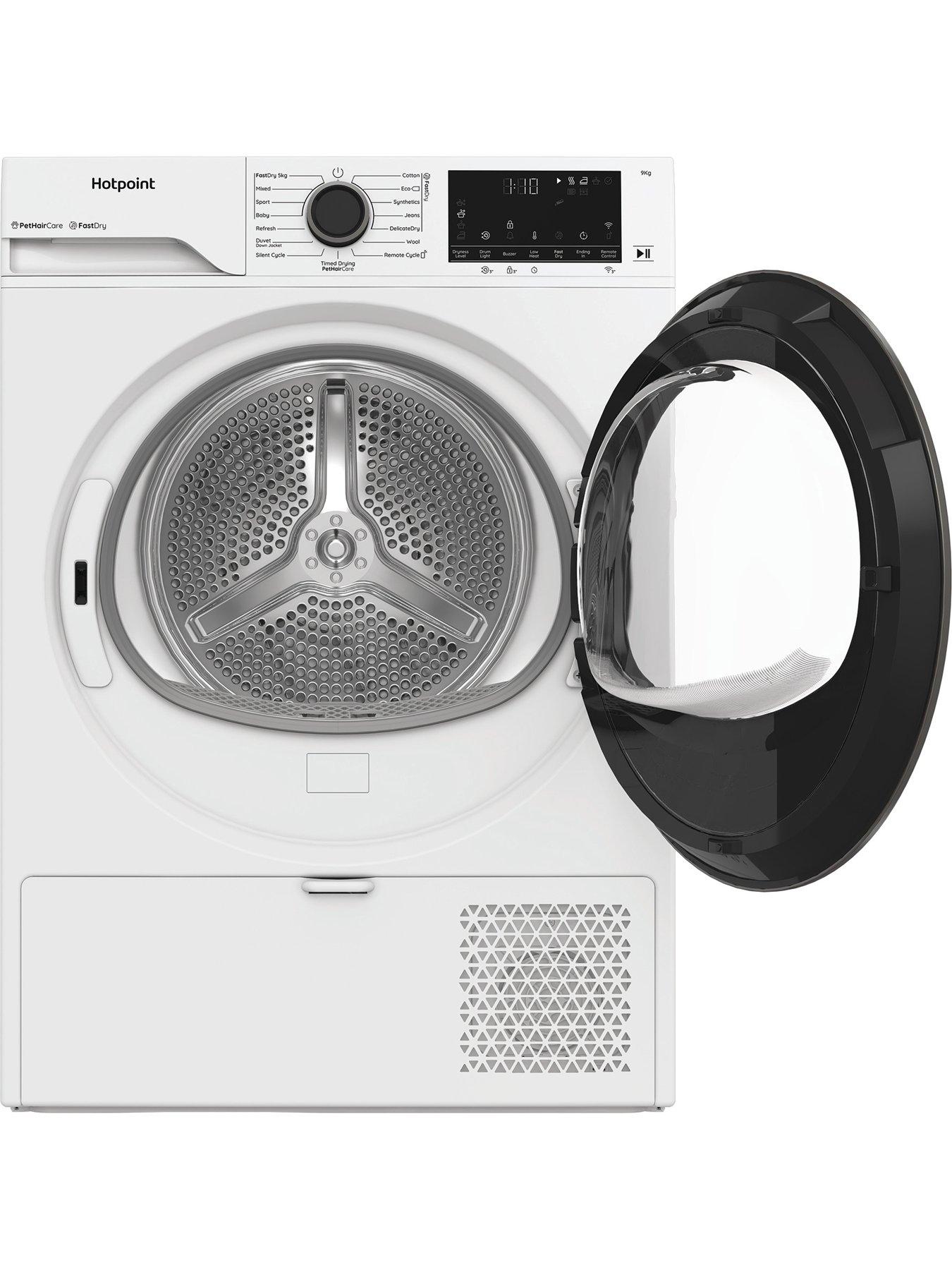 Image 2 of 7 of Hotpoint FabricCare C HD 94M WBS UK 9KG Heat Pump Tumble Dryer with HomeWhiz - White