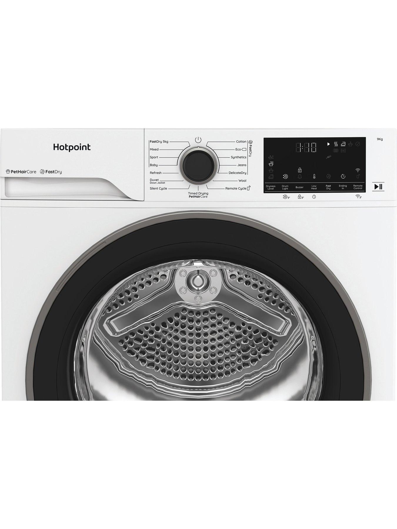 Image 4 of 7 of Hotpoint FabricCare C HD 94M WBS UK 9KG Heat Pump Tumble Dryer with HomeWhiz - White