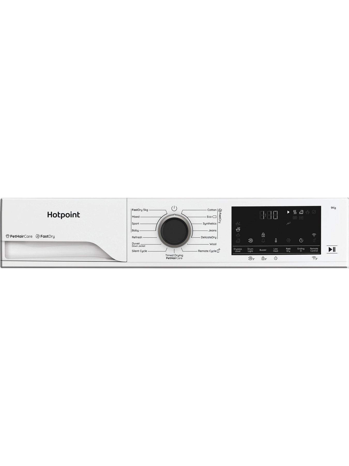 Image 6 of 7 of Hotpoint FabricCare C HD 94M WBS UK 9KG Heat Pump Tumble Dryer with HomeWhiz - White