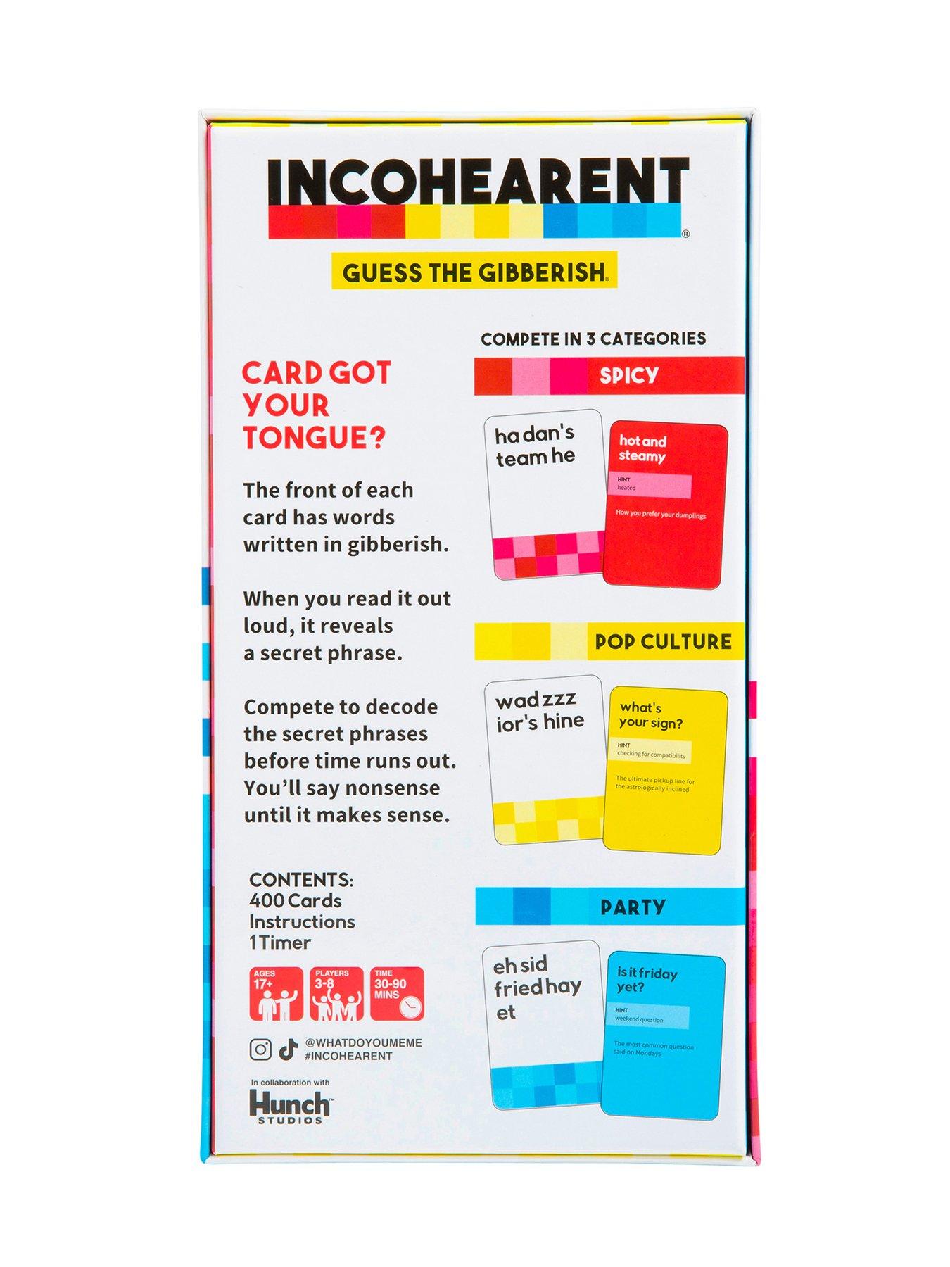 Image 5 of 8 of Incohearent Adult Party Game - Spicier Edition