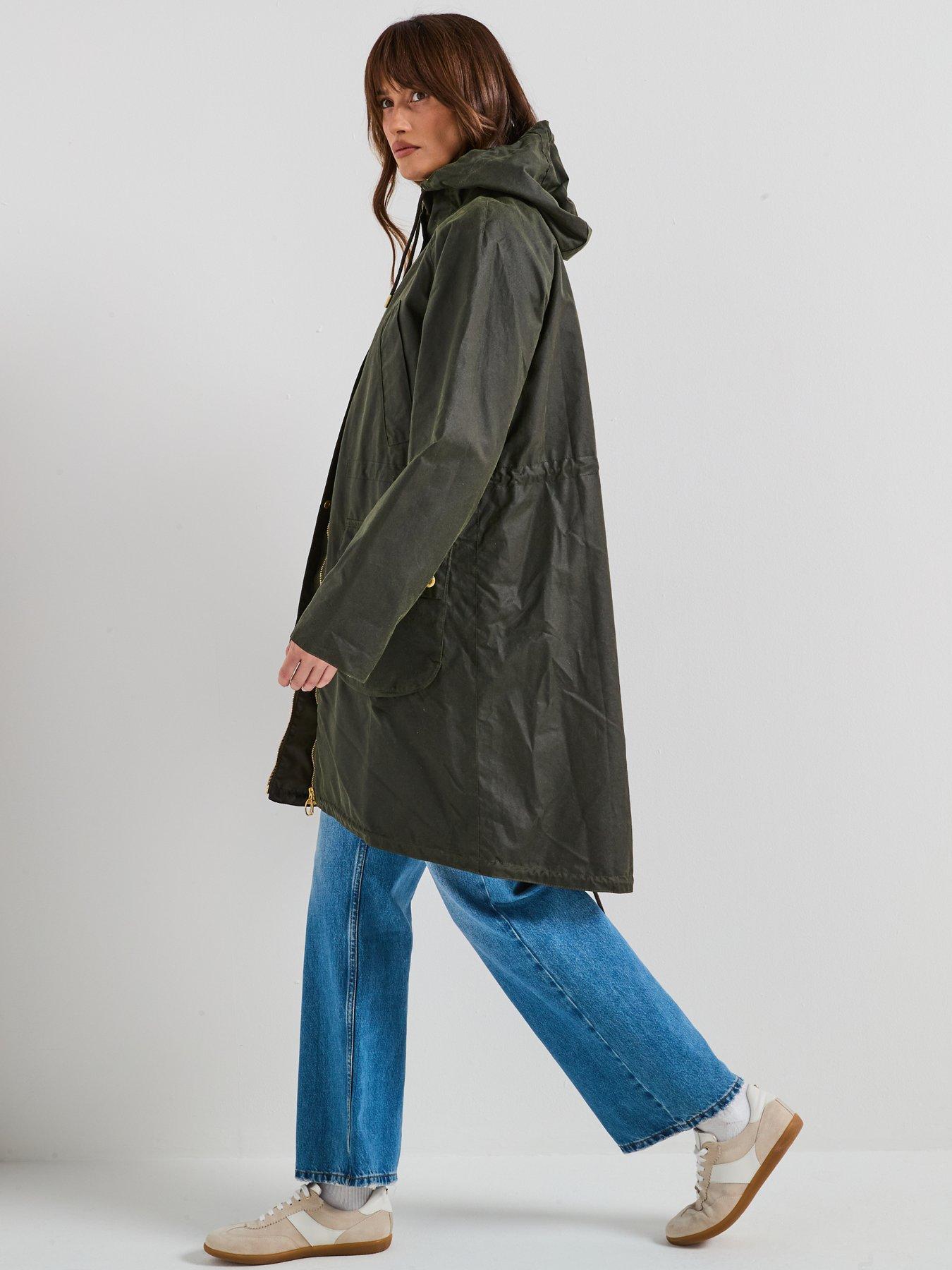 Image 3 of 6 of Barbour Marcy Wax Parka - Green