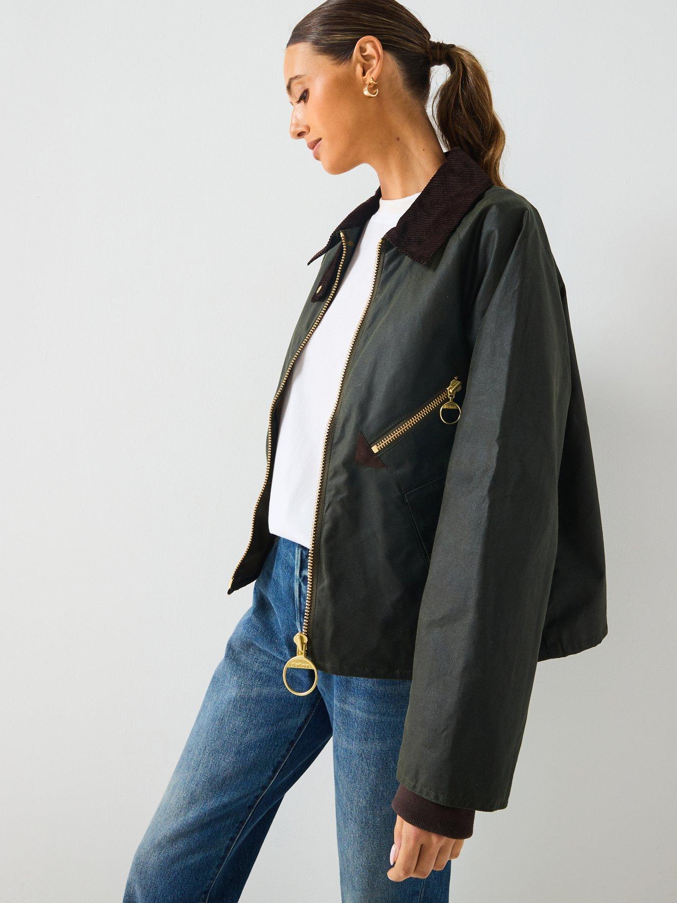 Barbour Arlene Wax Jacket - Navy