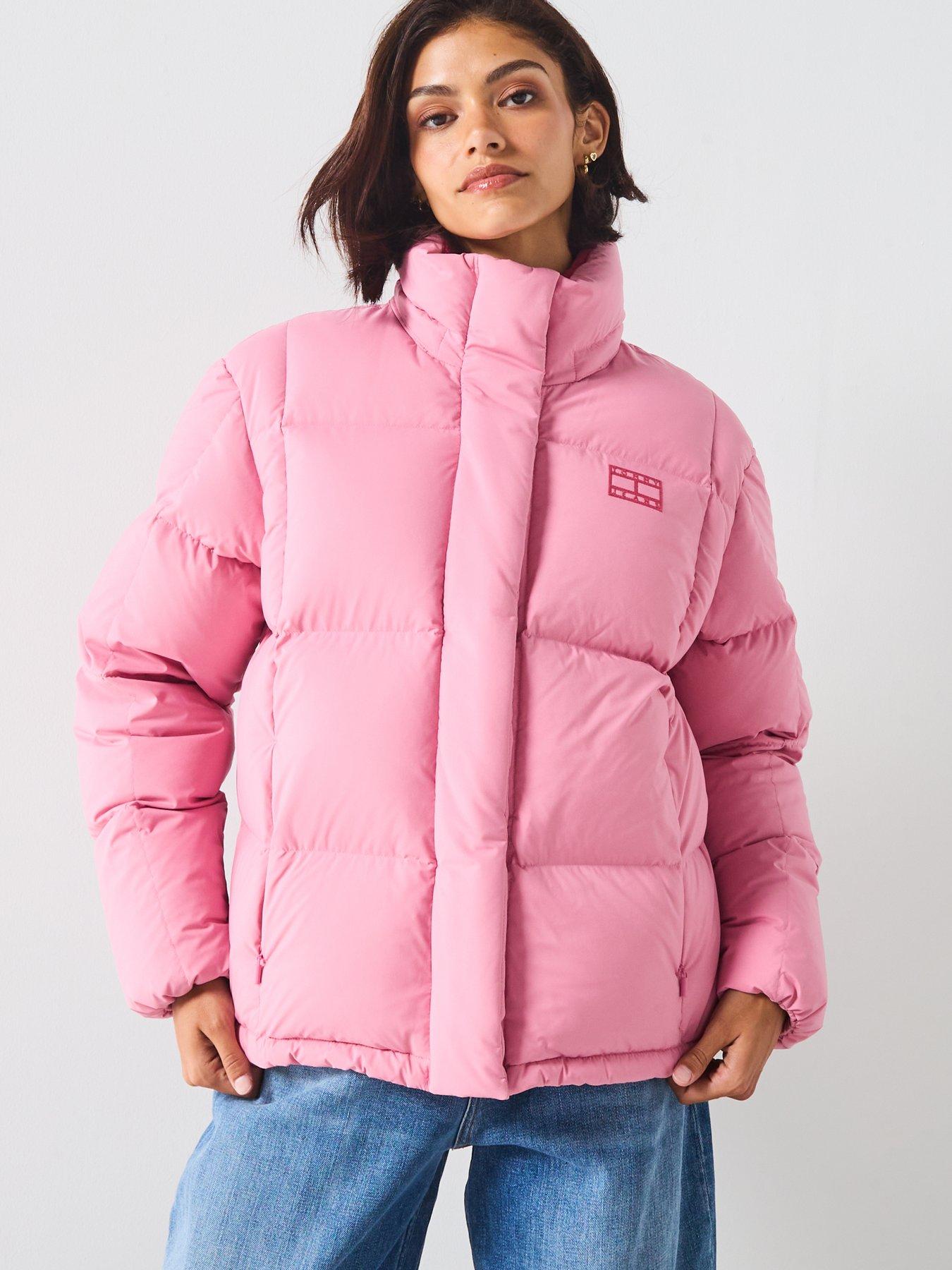 Tommy Jeans Alaska Grid Down Coat - Pink | Very