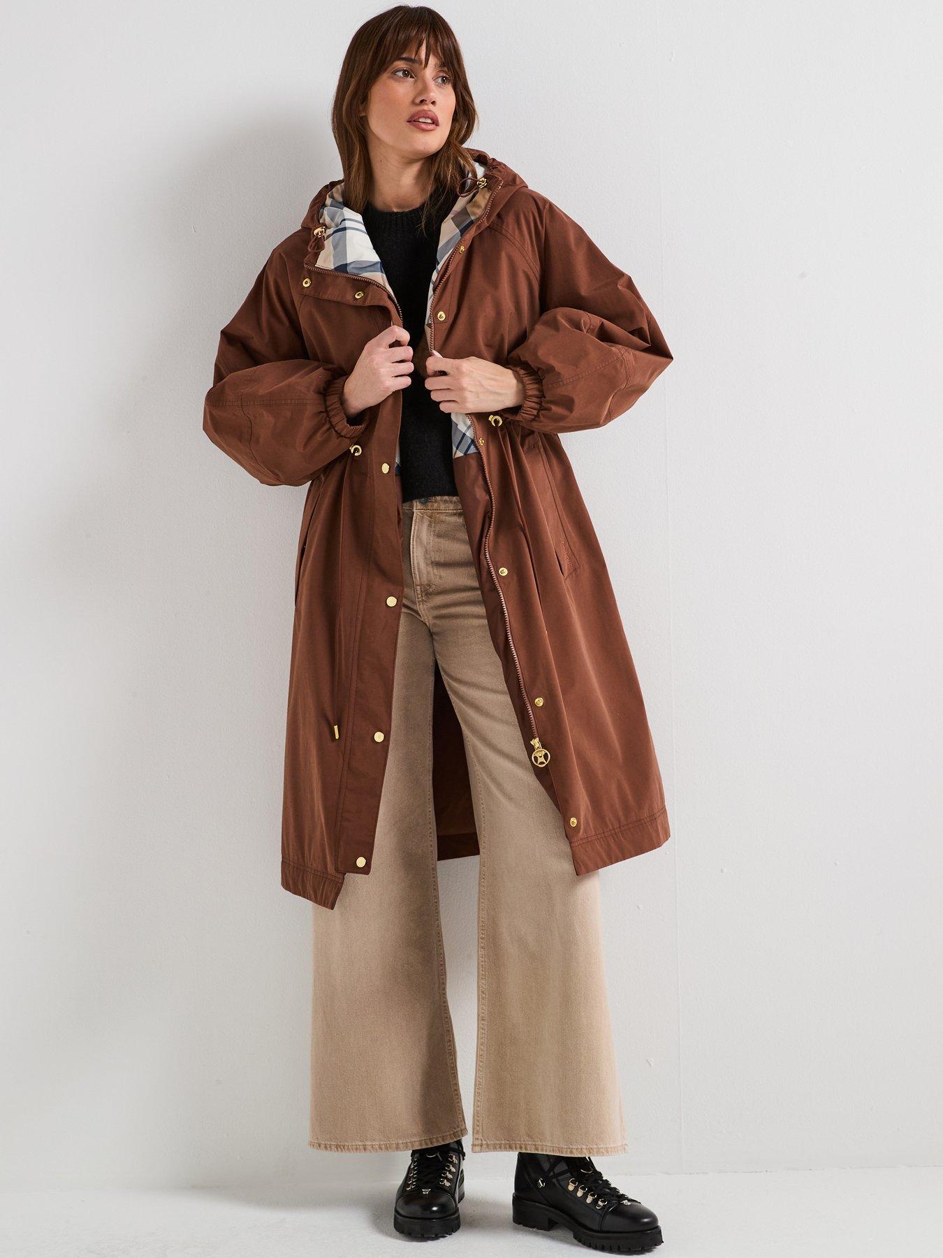 Barbour Regular Knee Length Waterproof Coat Brown Very