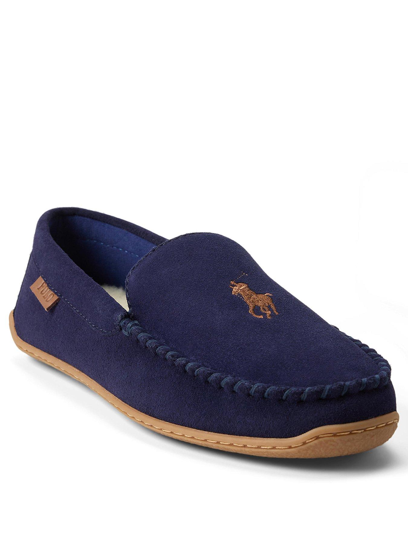 Image 2 of 4 of Polo Ralph Lauren Brenan Suede Slippers - Navy