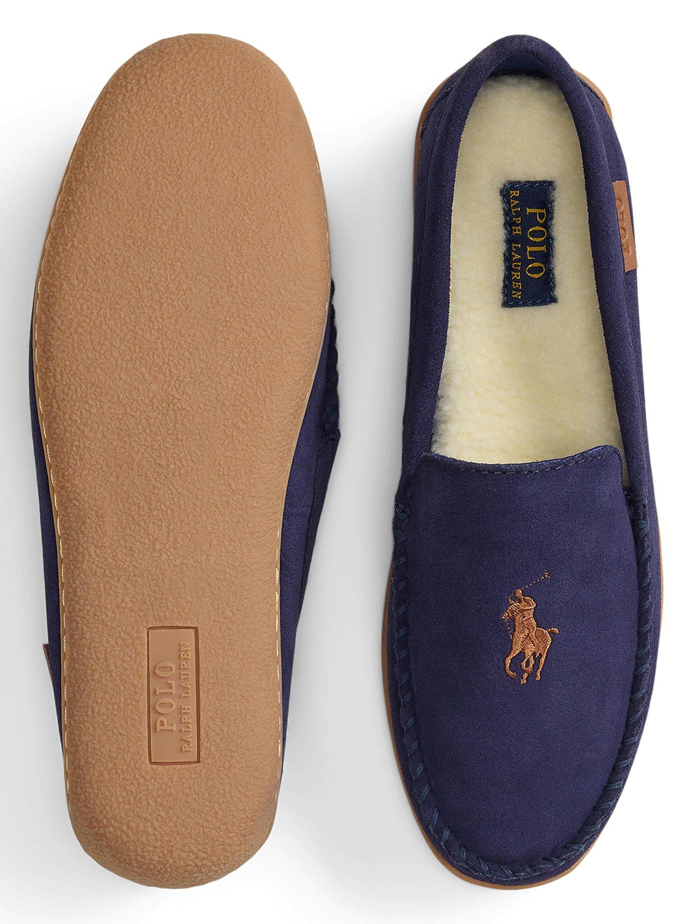 Image 4 of 4 of Polo Ralph Lauren Brenan Suede Slippers - Navy