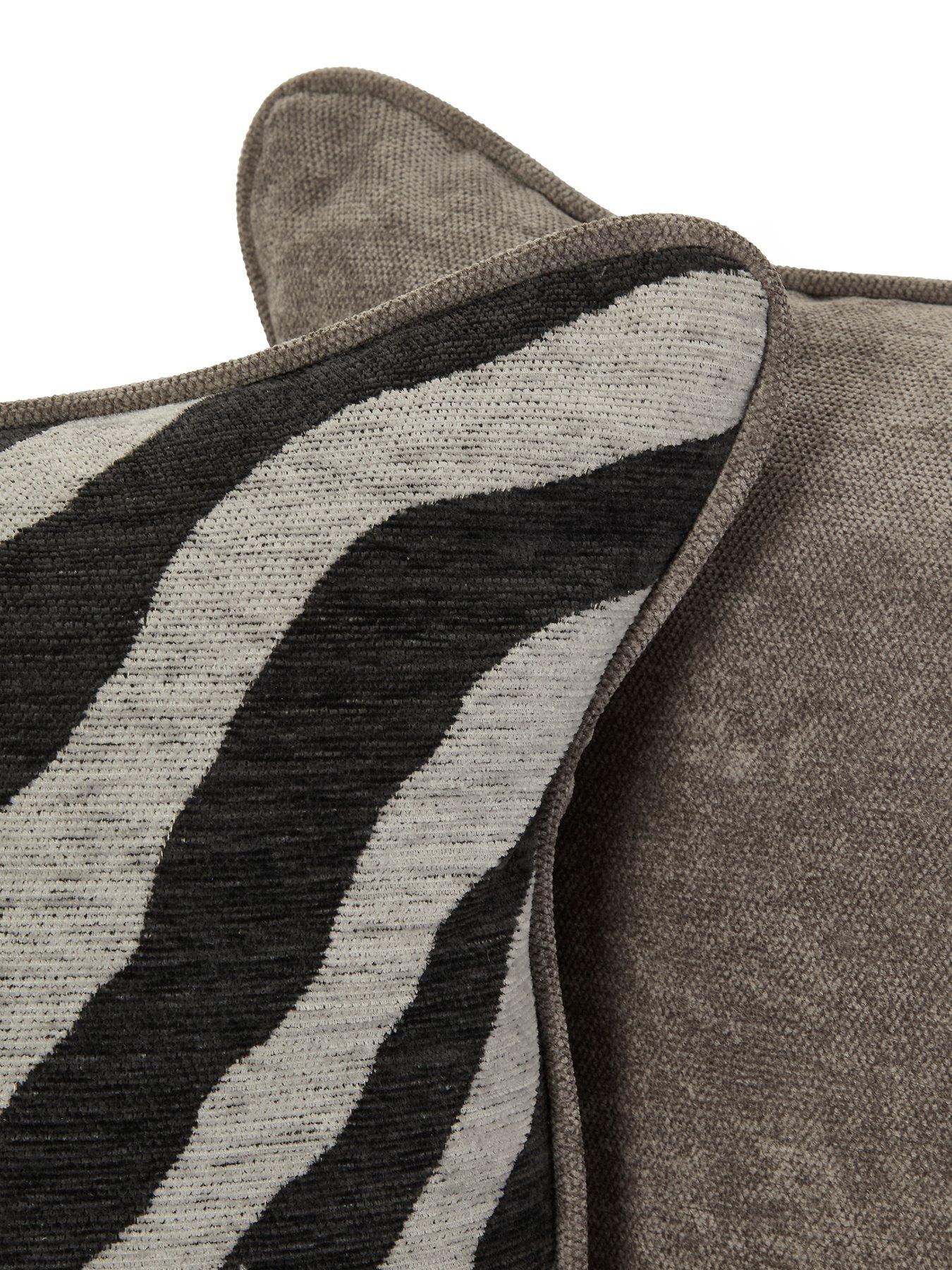 Image 6 of 7 of Very Home Nova Fabric/Faux Leather Left Hand Double Arm&nbsp;Sofa - Grey/Black