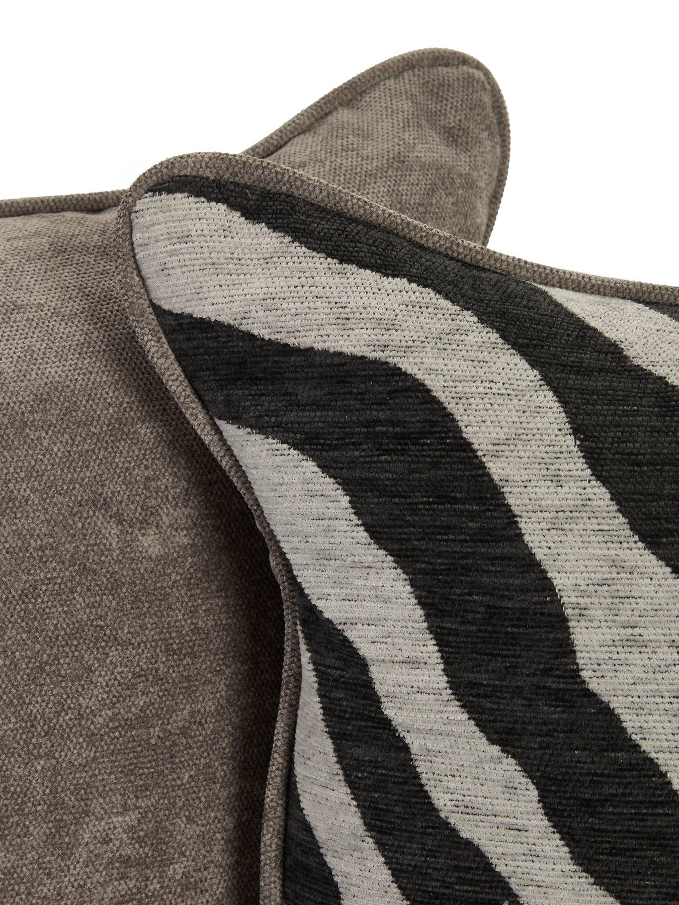 Image 6 of 7 of The Very Collection Nova Fabric/Faux Leather Right Hand Double Arm Corner Group Sofa - Grey/Black - FSC&reg; Certified