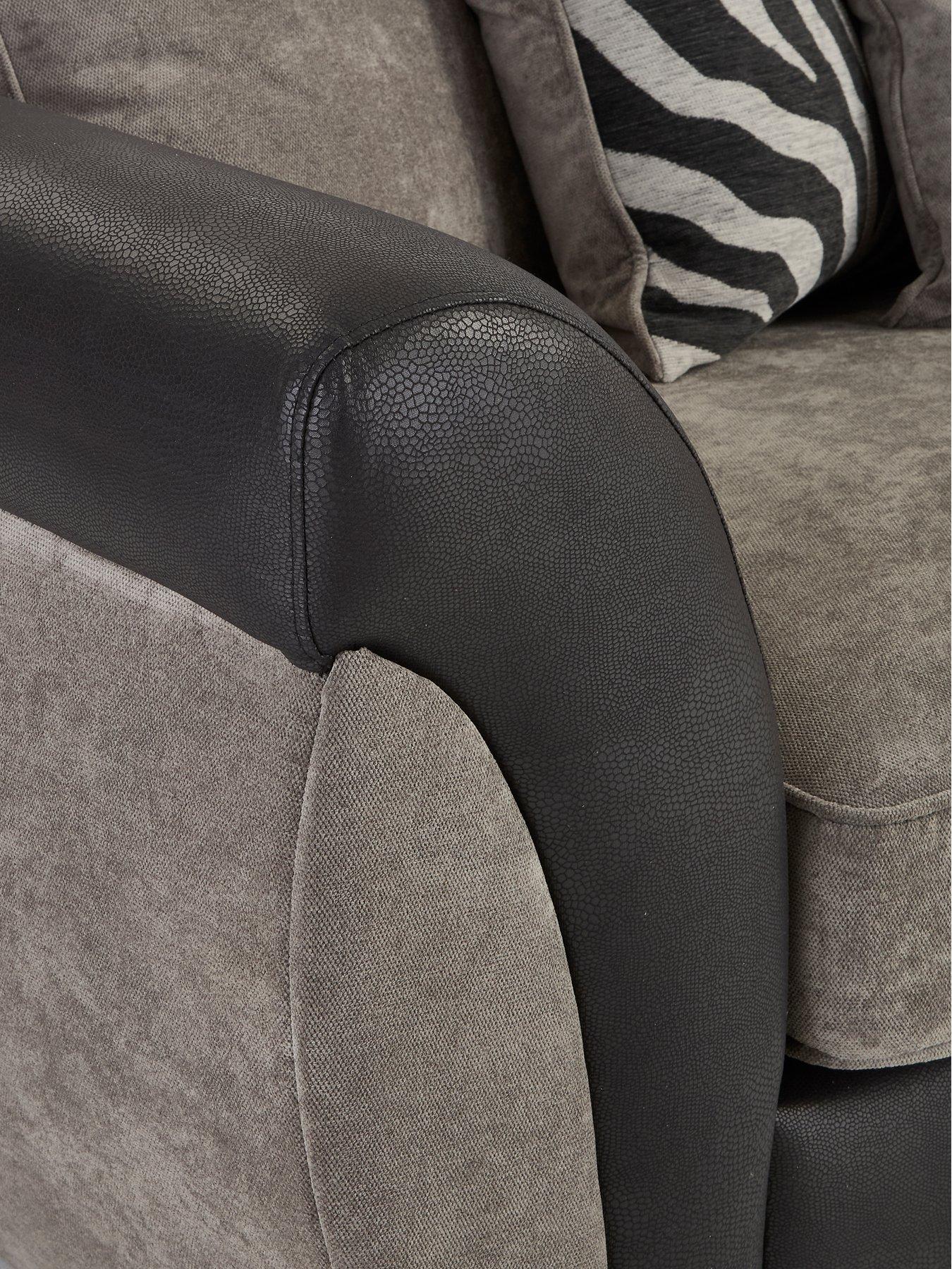 Image 5 of 7 of Very Home Nova Fabric/Faux Leather&nbsp;3 Seater Sofa