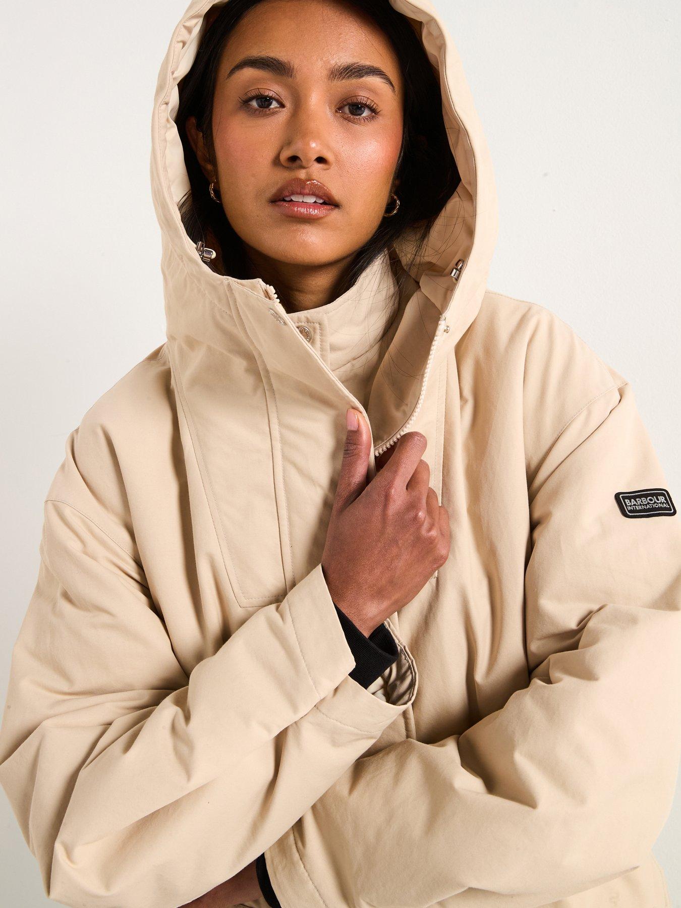 Image 1 of 6 of Barbour International Gabriella Showerproof Jacket - Off White