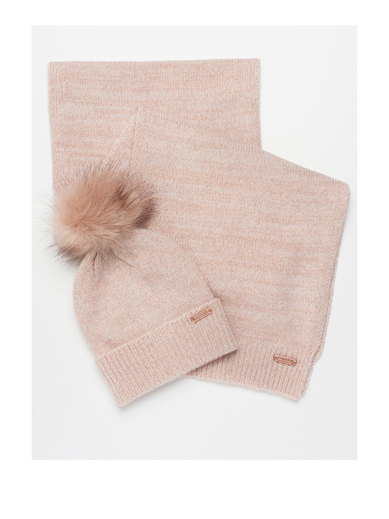 Image 1 of 5 of Barbour International Sparkle Beanie &amp; Scarf Gift Set