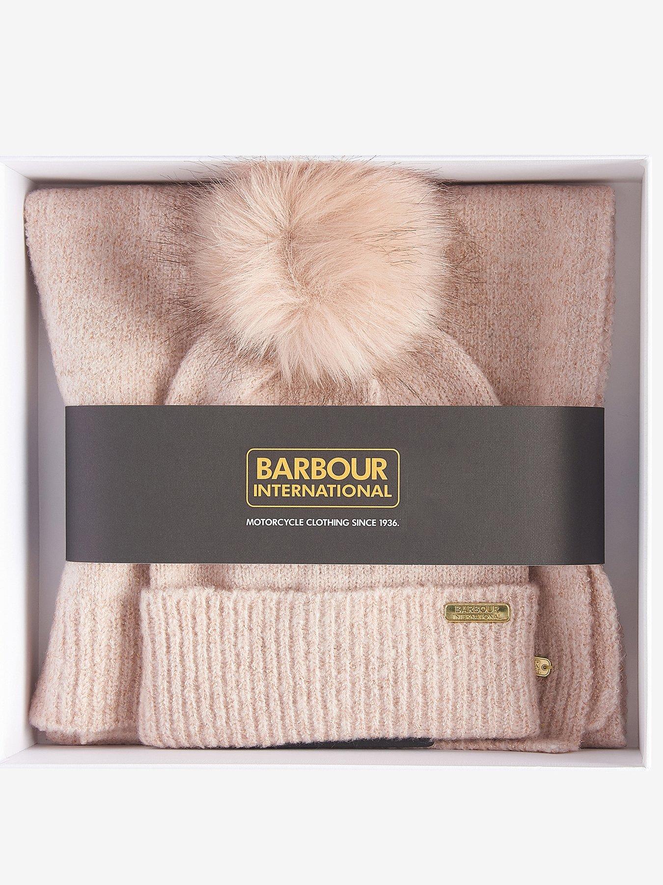 Image 2 of 5 of Barbour International Sparkle Beanie &amp; Scarf Gift Set
