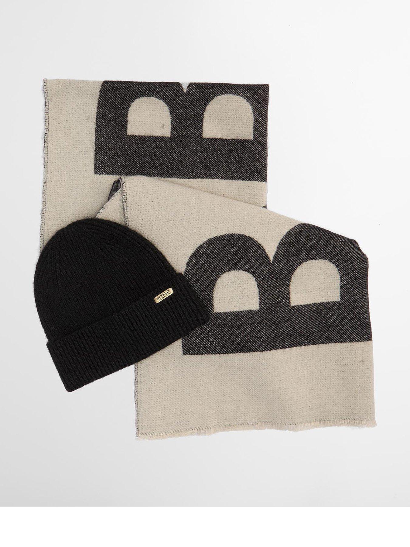Barbour International BIntl Pendle Beanie  &  Milla Scarf Gift Set - Black