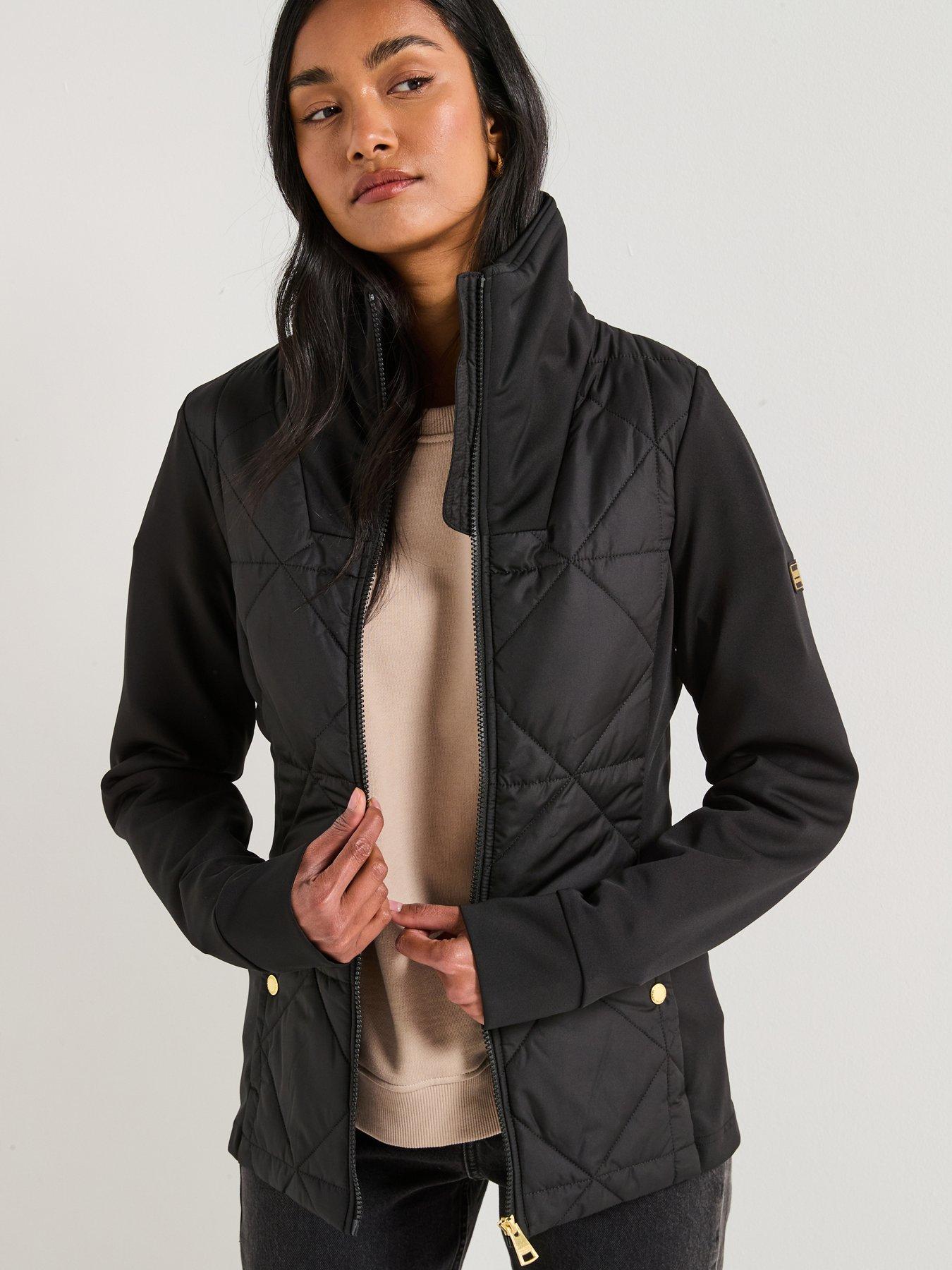 Barbour International: Kya Quilted Sweat - Black