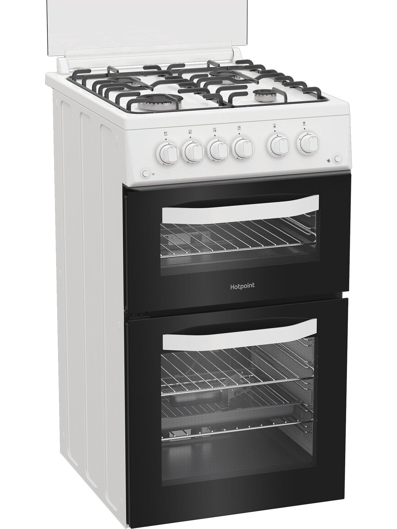 Image 2 of 6 of Hotpoint HDG5GCW 50cm Gas Double Cooker - White
