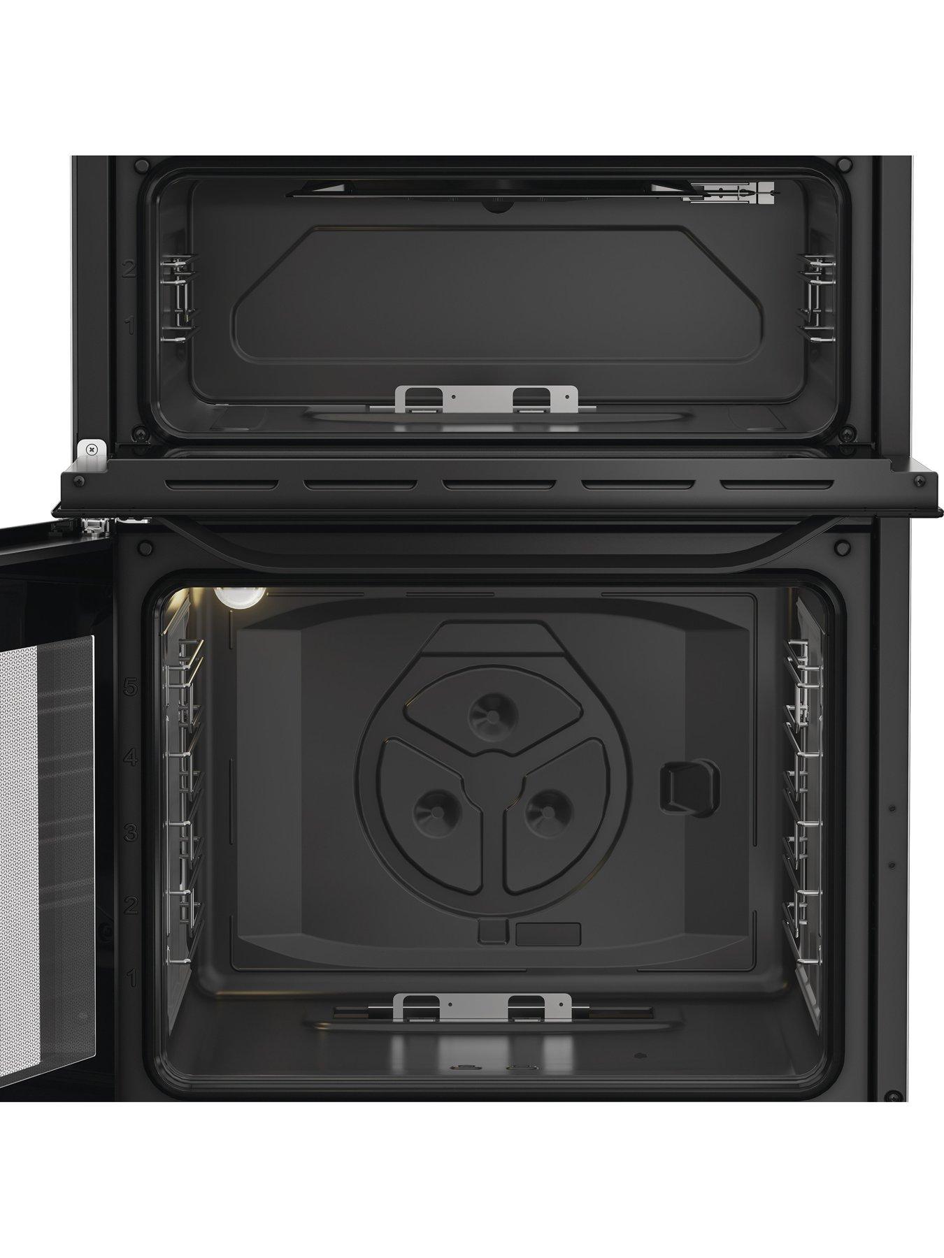 Image 4 of 6 of Hotpoint HDG6GDCB1 60cm Gas Double Cooker with Glass Lid - Black