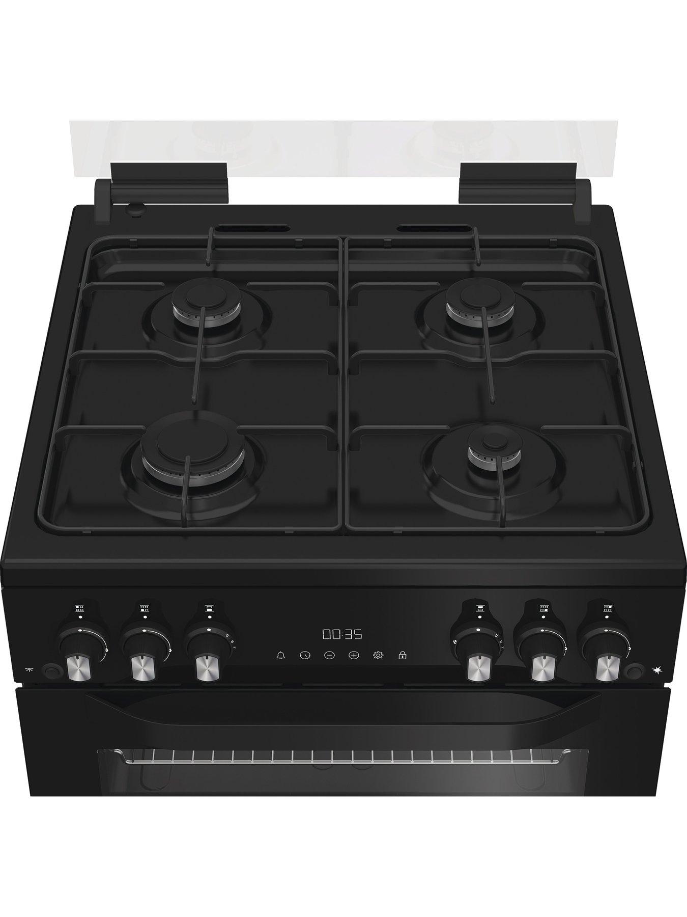 Image 5 of 6 of Hotpoint HDG6GDCB1 60cm Gas Double Cooker with Glass Lid - Black