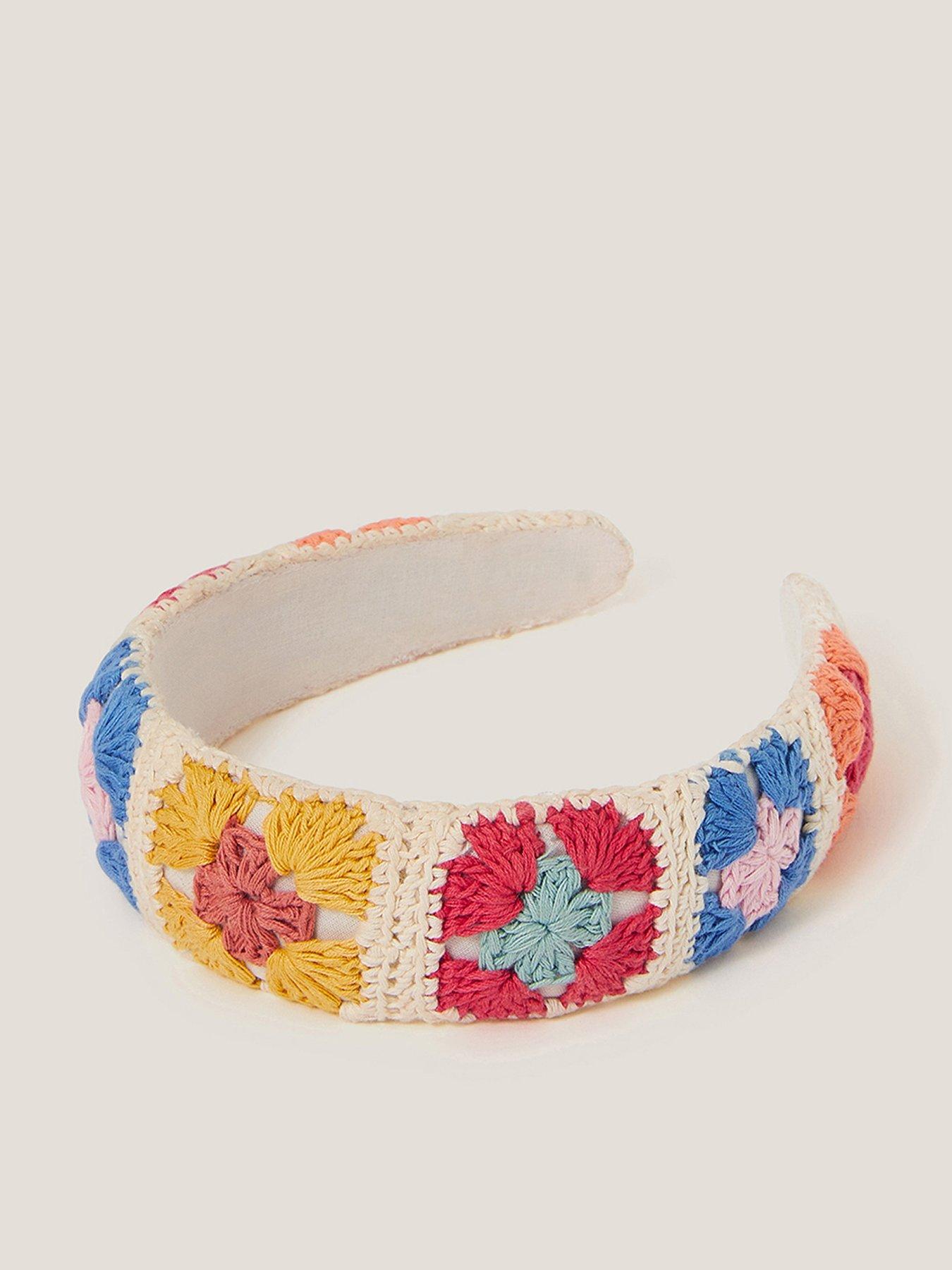 undefined Girls Crochet Daisy Aliceband - Multi
