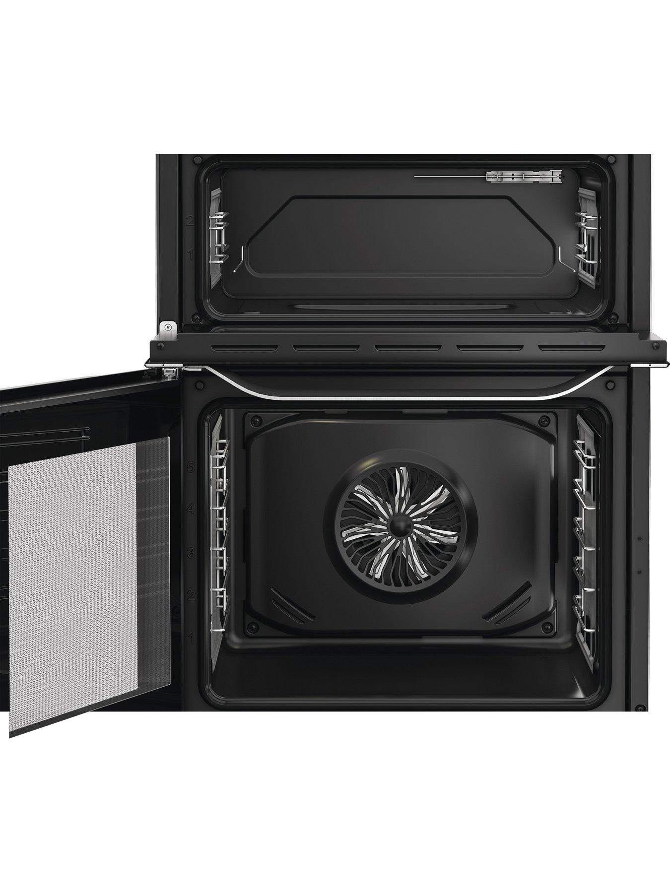 Image 4 of 6 of Hotpoint HDD6GDC2WX 60cm Dual Fuel Double Cooker with Glass Lid - Stainless Steel