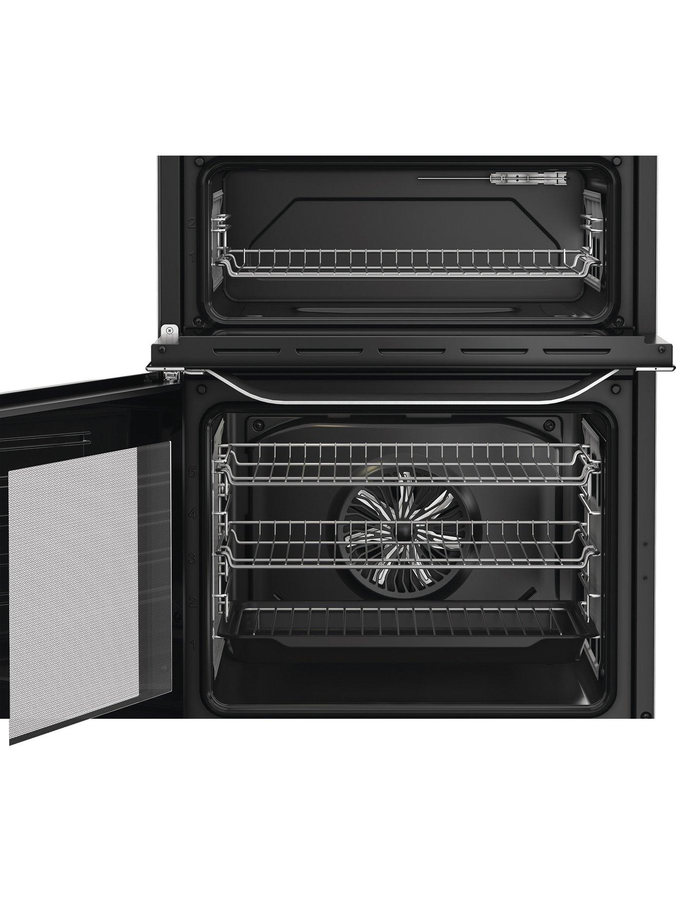 Image 6 of 6 of Hotpoint HDD6GDC2WX 60cm Dual Fuel Double Cooker with Glass Lid - Stainless Steel